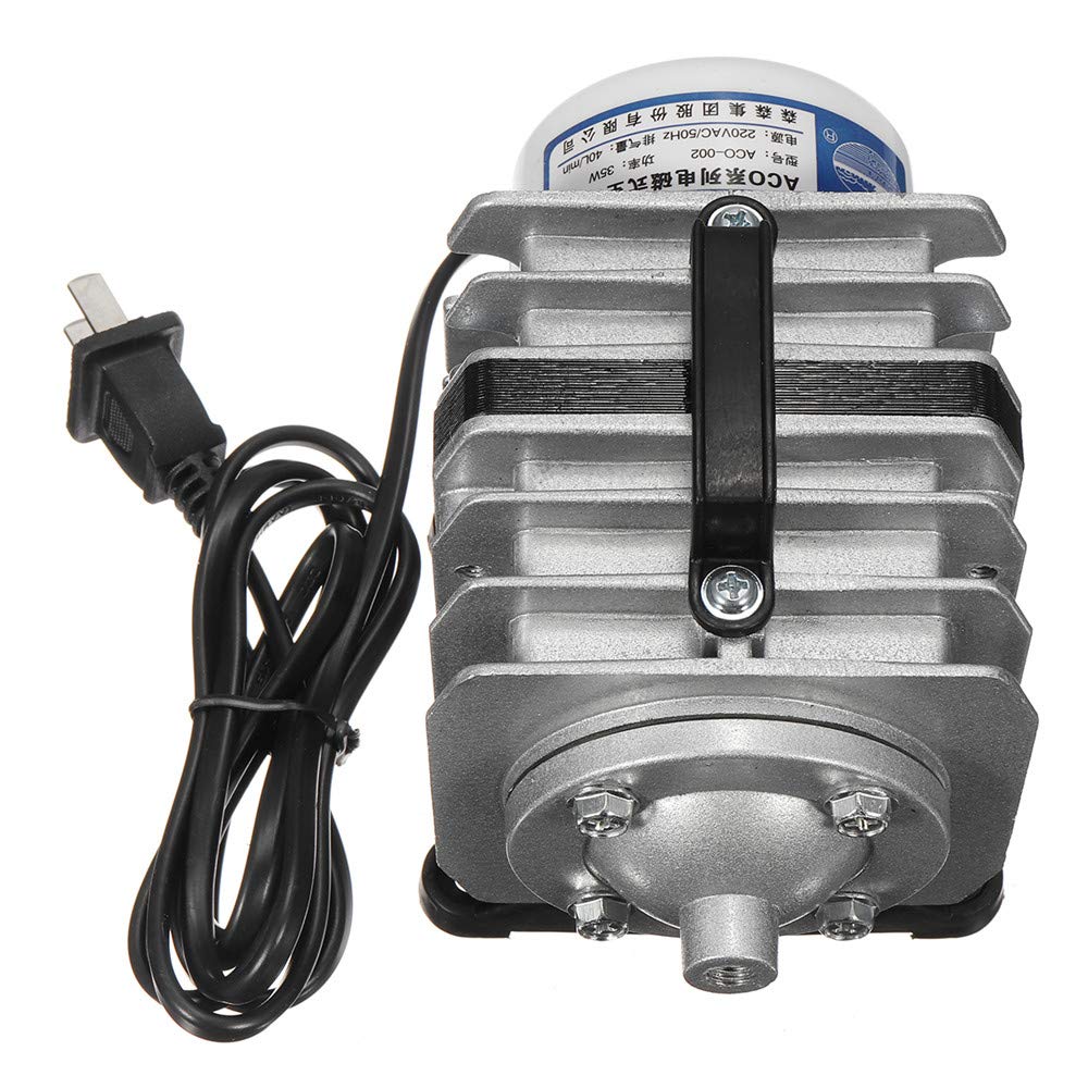 CCChaRLes Aco-002 220V 35W 40L / Min Tanque De Peces Acuario Bomba De Aire Oxígeno Acuaponia Hidroponía Estanque