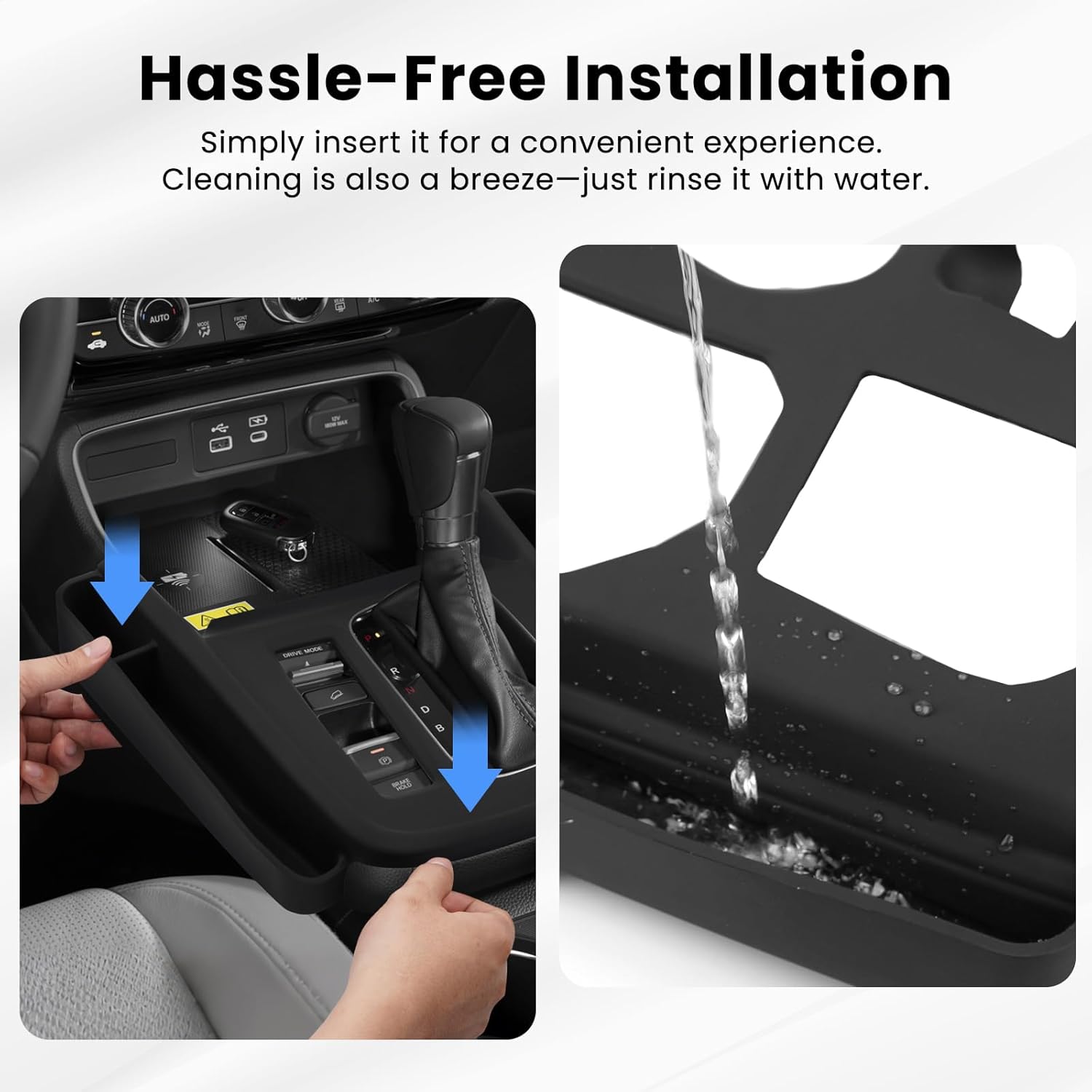 Autorder Silicone Center Console Organizer for 2023-2026 Honda CRV CR-V Accessories Seat Gap Storage Box Soft Gear Shift Panel Trim Cover