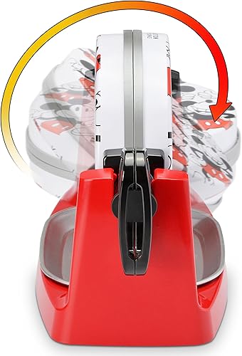 Miniatura 3 de Disney Mickey Mouse - Máquina giratoria de gofres de burbujas de Select Brands - Bonita máquina de gofres - Con platos antiadherentes y bandeja de