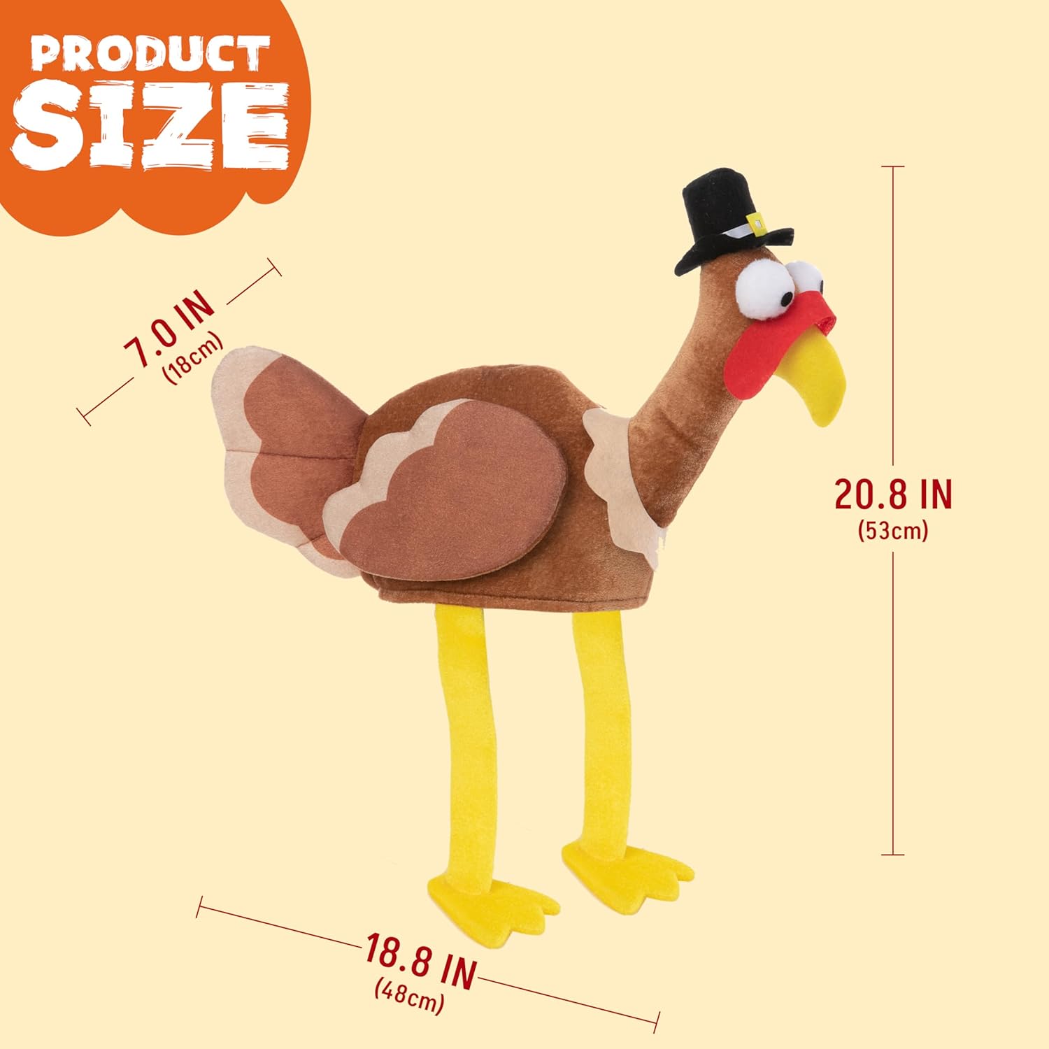 JOYIN 2PCS Turkey Gobbler Hats, Thanksgiving Novelty Hats Role Play & Carnival Cosplay, Thanksgiving Party Favor Supplies - Image 5