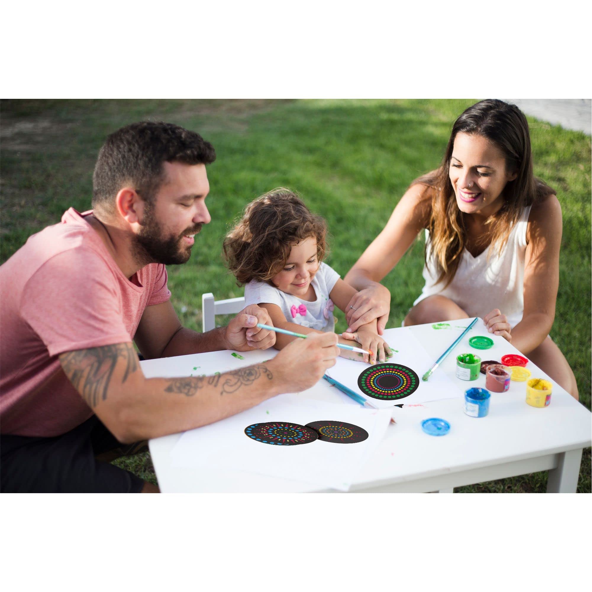 Nio Prints Mandala Art Kit Coasters with Stand|Craft Kit with Mandala Art Tools Kit for Beginners|Mandala Art Kit Painting Set for Kids|Gifts for Girls10-12 (Pack of 1, Only Mandala Coaster& Stand) 2