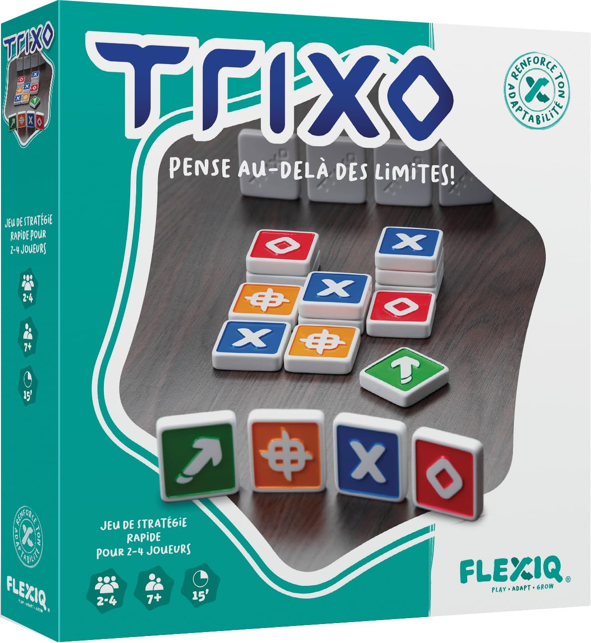 Asmodee FlexiQ Trixo - Board Games - Strategy and Thinking Games - Travel and Pocket Games - Family Games for Ages 7+ - 2-4 Players - French Version