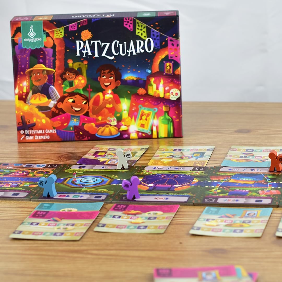 Draco Studios | Patzcuaro - The Set Collection Game with Rondel Movement | Inspired by The Mexican Tradition Day of The Dead | Perfect for Family Night | Up to 4 Players | Ages 10 and up | EN