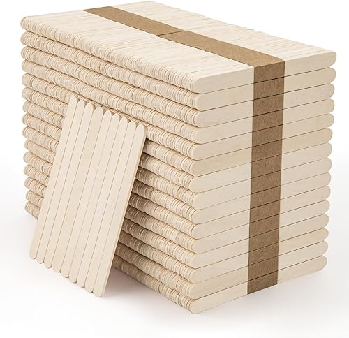 Miniatura 10 de 240 palitos de madera natural para manualidades, palitos de paleta, palitos para manualidades de 4.5 pulgadas, ideal para artes y manualidades de