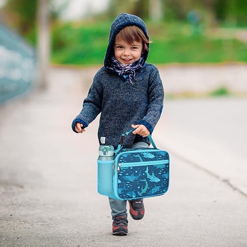 Miniatura 6 de Bagseri Lonchera infantil para niños, bolsa de almuerzo aislada para niños, mini bolsa enfriadora con forro a prueba de fugas, bolsa de almuerzo