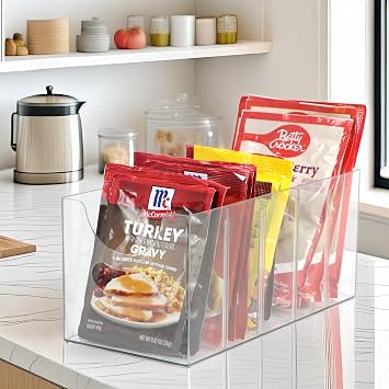ZEXALOR Acrylic Belt Organizer, Belt Storage Holder Purse Organizer for Closet, 5 Compartments Clear Plastic Display Case Pantry Kitchen Cabinet Organizers and Storage Seasoning Organizer