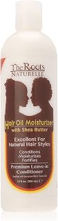 The Roots Naturelle Premium Hair Oil Moisturizer and Leave-In Conditioner with Shea Butter, Coconut Oil and Jamaican Black Castor Oil. Conditions, Moisturizes, Strengthens Curly, Dry, Damaged Hair.