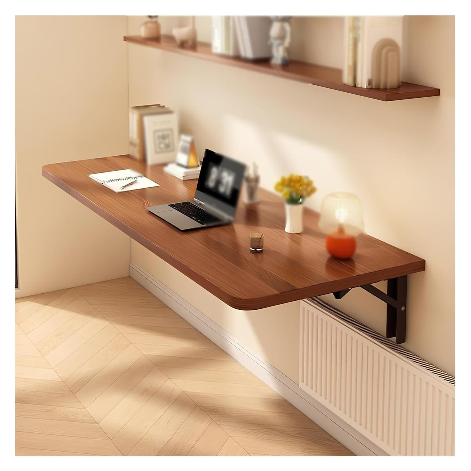 Étagère de bureau murale pliable polyvalente compacte de 40 x 24 cm