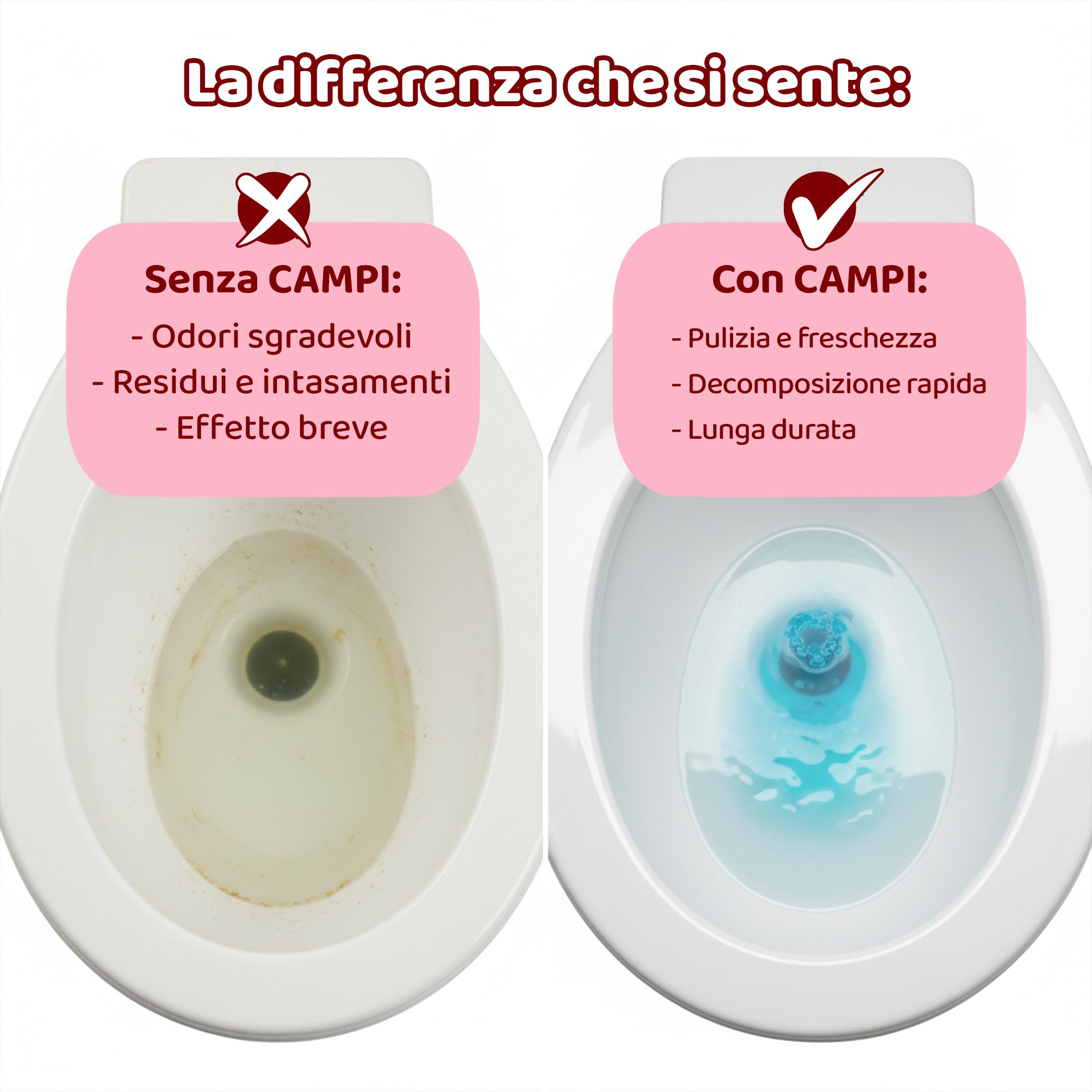 CAMPI Red 5L – Liquido sanitario e additivo per toilette da campeggio – Chimico per WC da campeggio – Per serbatoio dell'acqua di caravan e camper