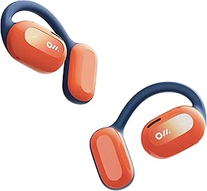 Oladance OWS2 Open-Ear Kopfhörer, kabellose Bluetooth 5.3 Kopfhörer mit Multipoint-Verbindung, kompatibel mit Android &amp; iPhone, 19 Stunden Nutzungszeit mit Tragetasche, Orange