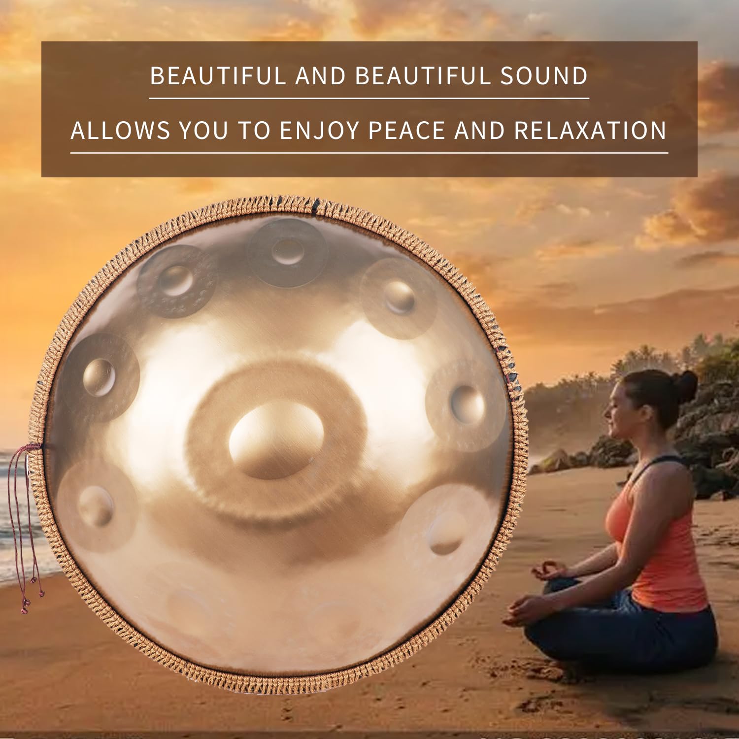 Amazon.co.jp: ハンドパン ドラム セット D マイナー 22 インチ 10 音