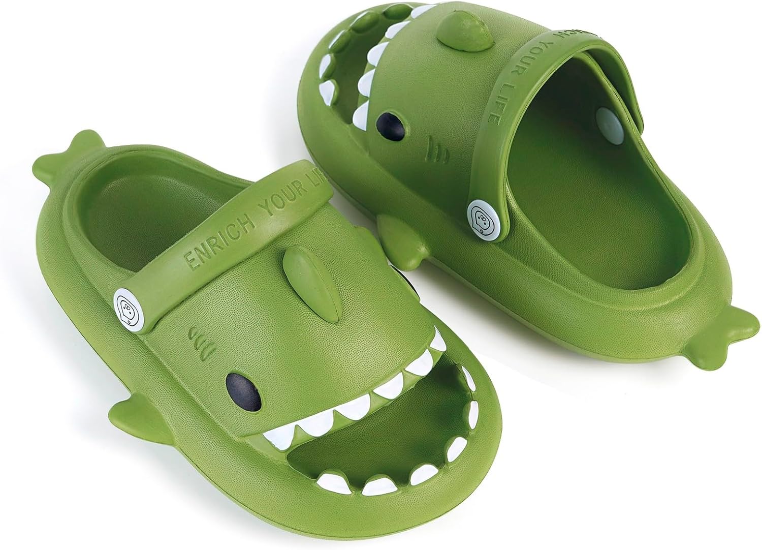 KVbabby Kids Shark Slides Boys Girls Toddlers Cloud Shower Slippers Cute Cartoon Open Toe Sandals Cushioned Thick Sole Beach Pool Shoes - Image 5