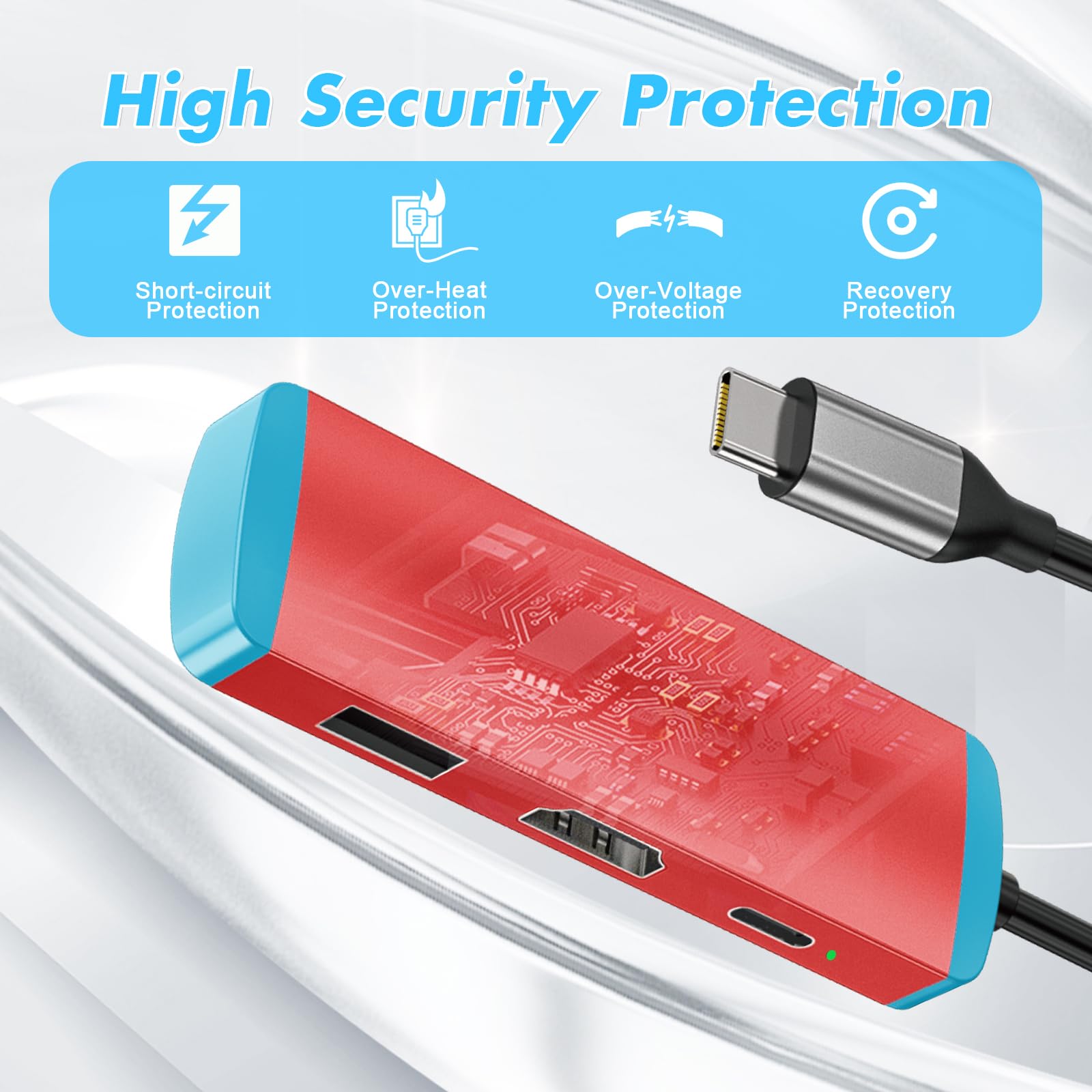 Adapter USB C na HDMI do Switch 2, stacja dokująca USB C z portem HDMI 4K przy 60 Hz, portem PD typu C, portem USB 3.0, zamiennik oficjalnego przełącznika 2, przełącznika, OLED, Steam Deck, Steam Deck