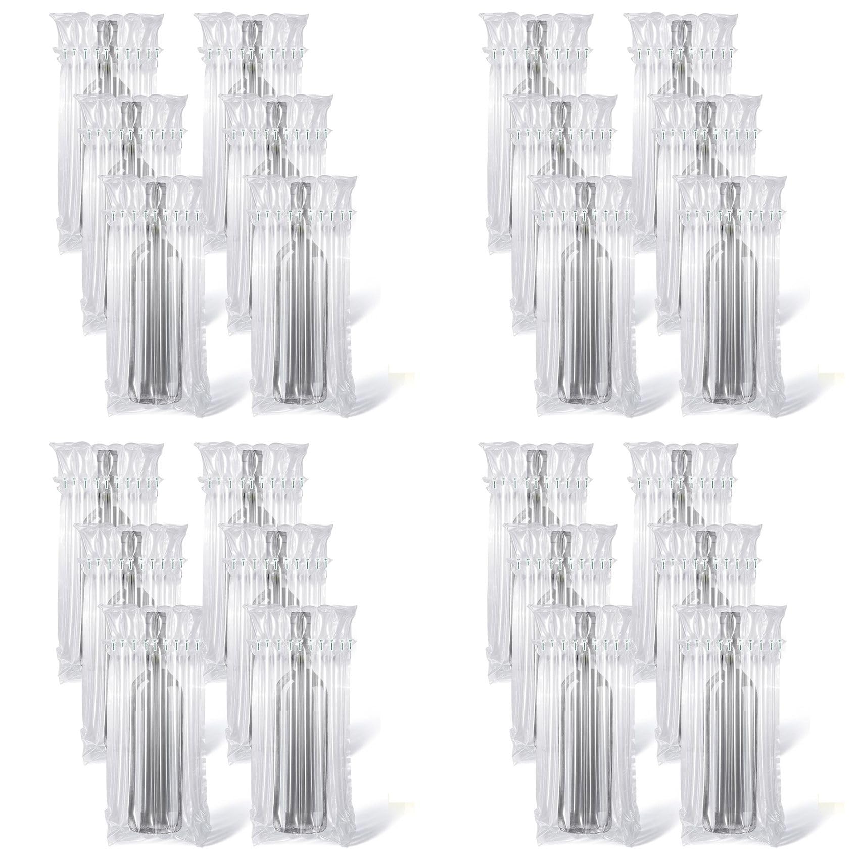 Lot de 200 Housses de Protection Gonflables pour Bouteilles de Vin, Manchons à Coussin d'air Réutilisables pour Un Transport Sécurisé des Bouteilles