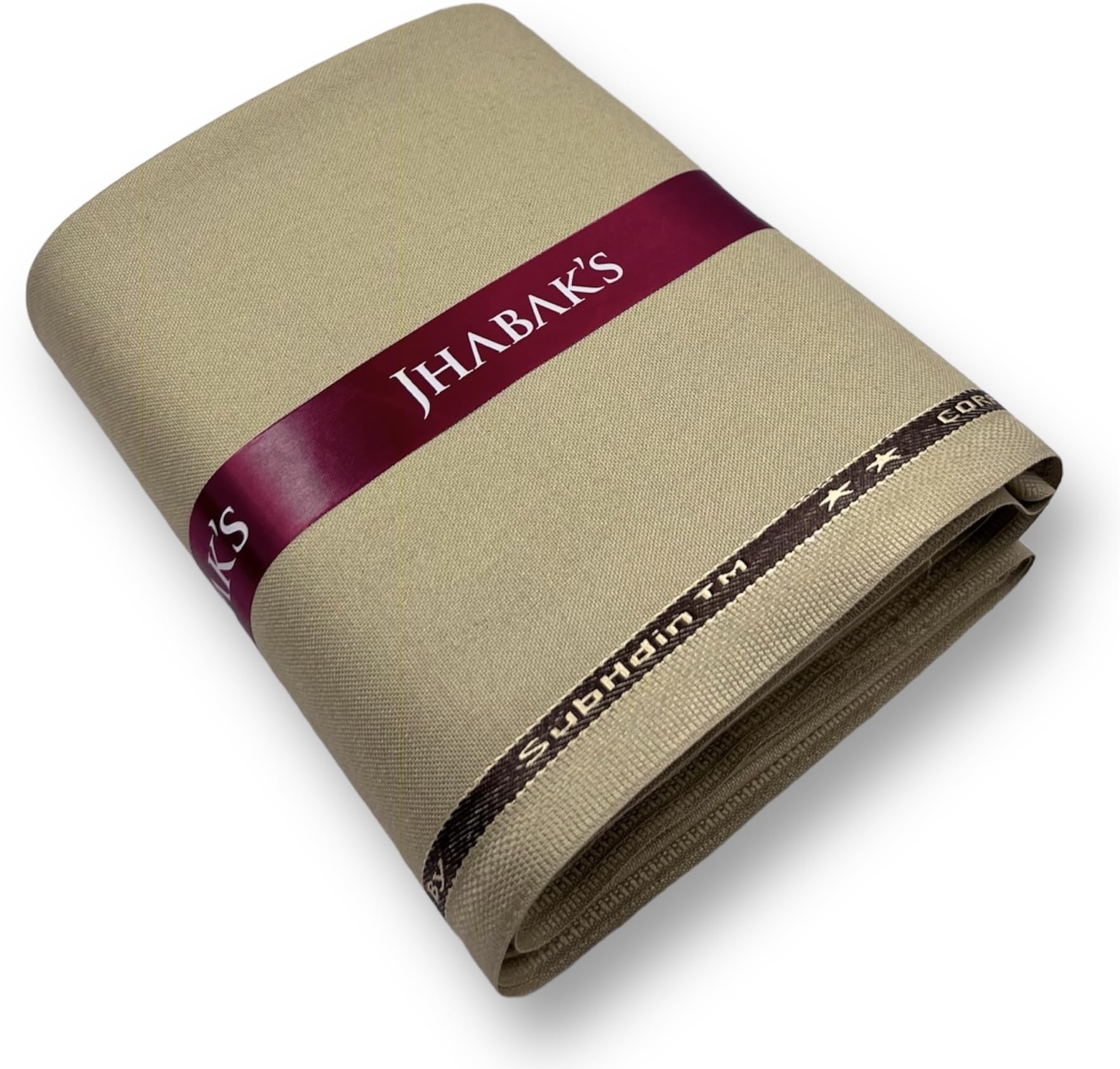 jhabak's Unstitched Viscose Rayon Self Design Trouser Fabric - 1.30 meters (Sand)-picture-50