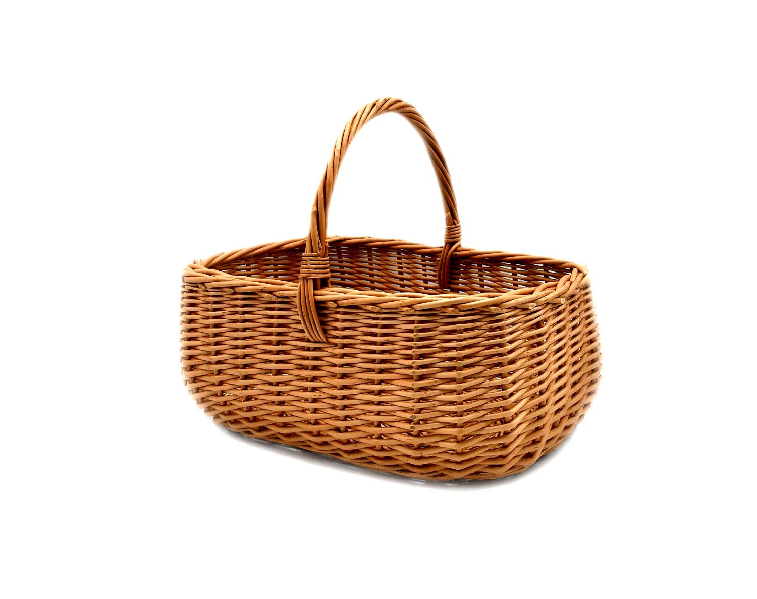 MyBer® Korb Weidenkorb Einkaufskorb Picknickkorb 33/23/13cm Stabiler Tragekorb aus Weide K1-014