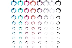 72 Premium Acrylic Body Piercing Stretching Jewelry | Pincher Tapers Septum Ring...