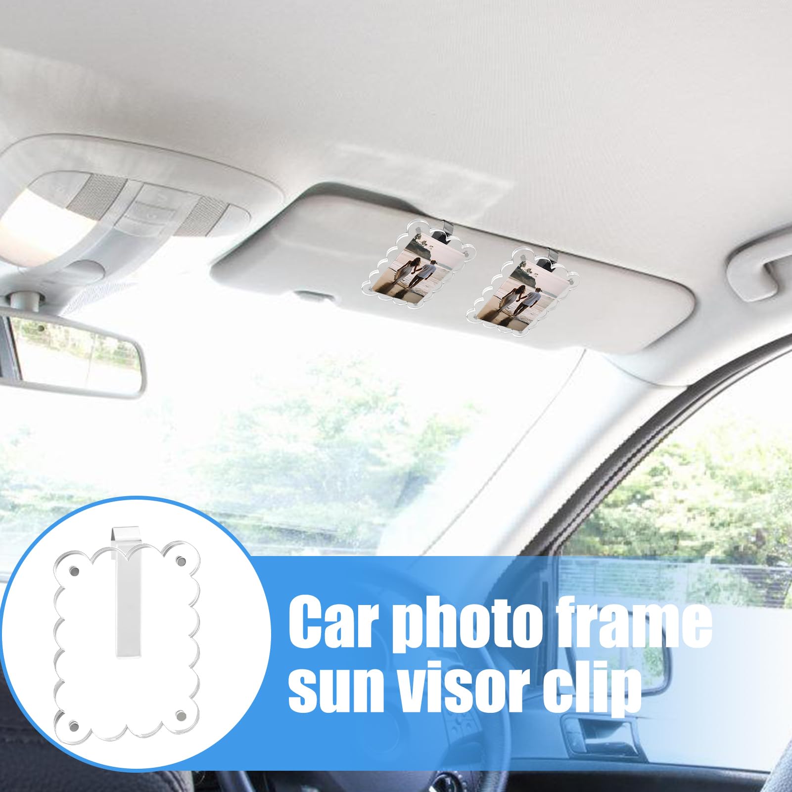 Clip per aletta parasole per auto, supporto per occhiali da sole per visiera auto, clip per occhiali da sole per aletta parasole, clip magnetica in acrilico, decorazione per la casa, per