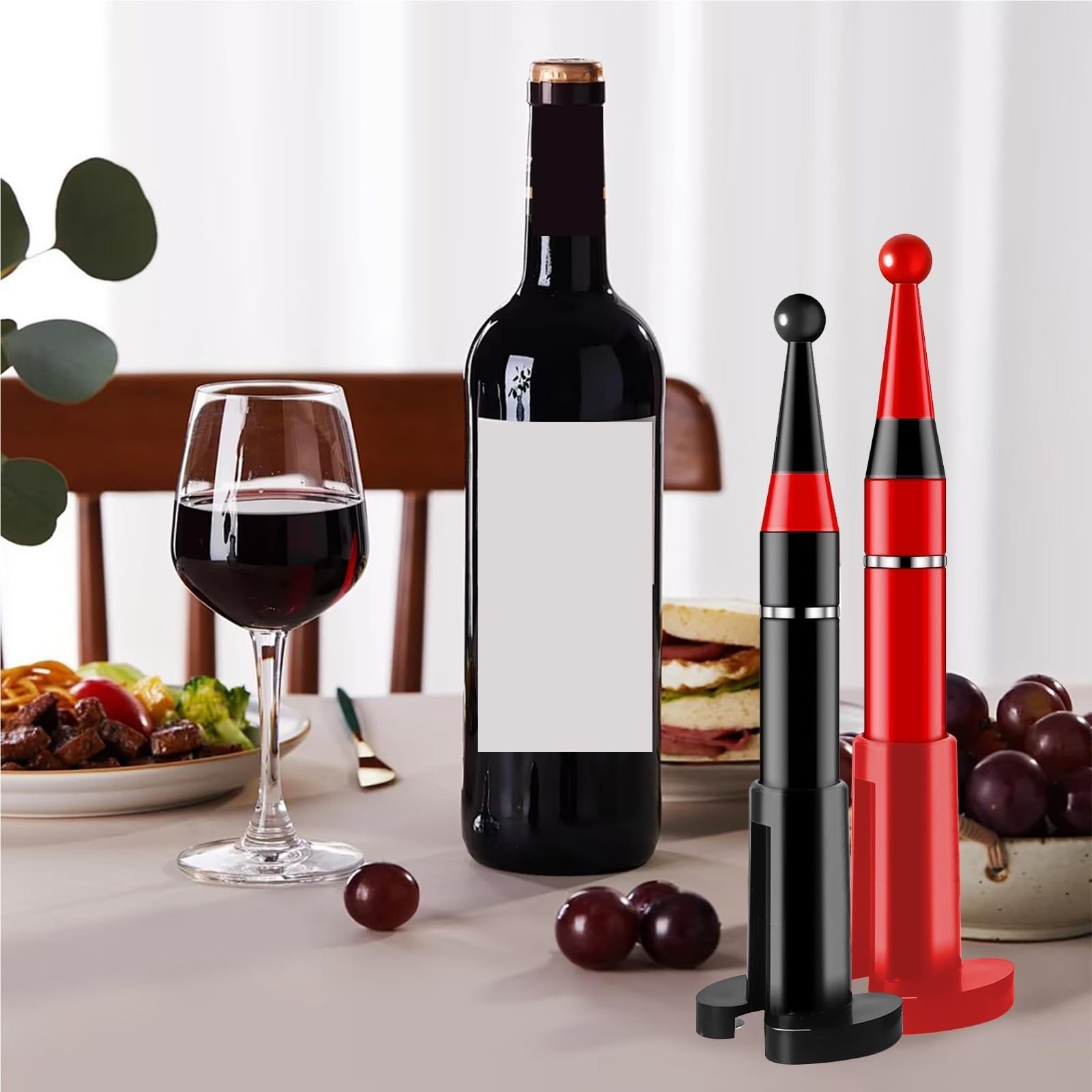 Bieröffner DREI-in-eins-Luftdruck-Flaschenöffner In Stiftform for Rotweinpartys Bottle Opener(Rood)