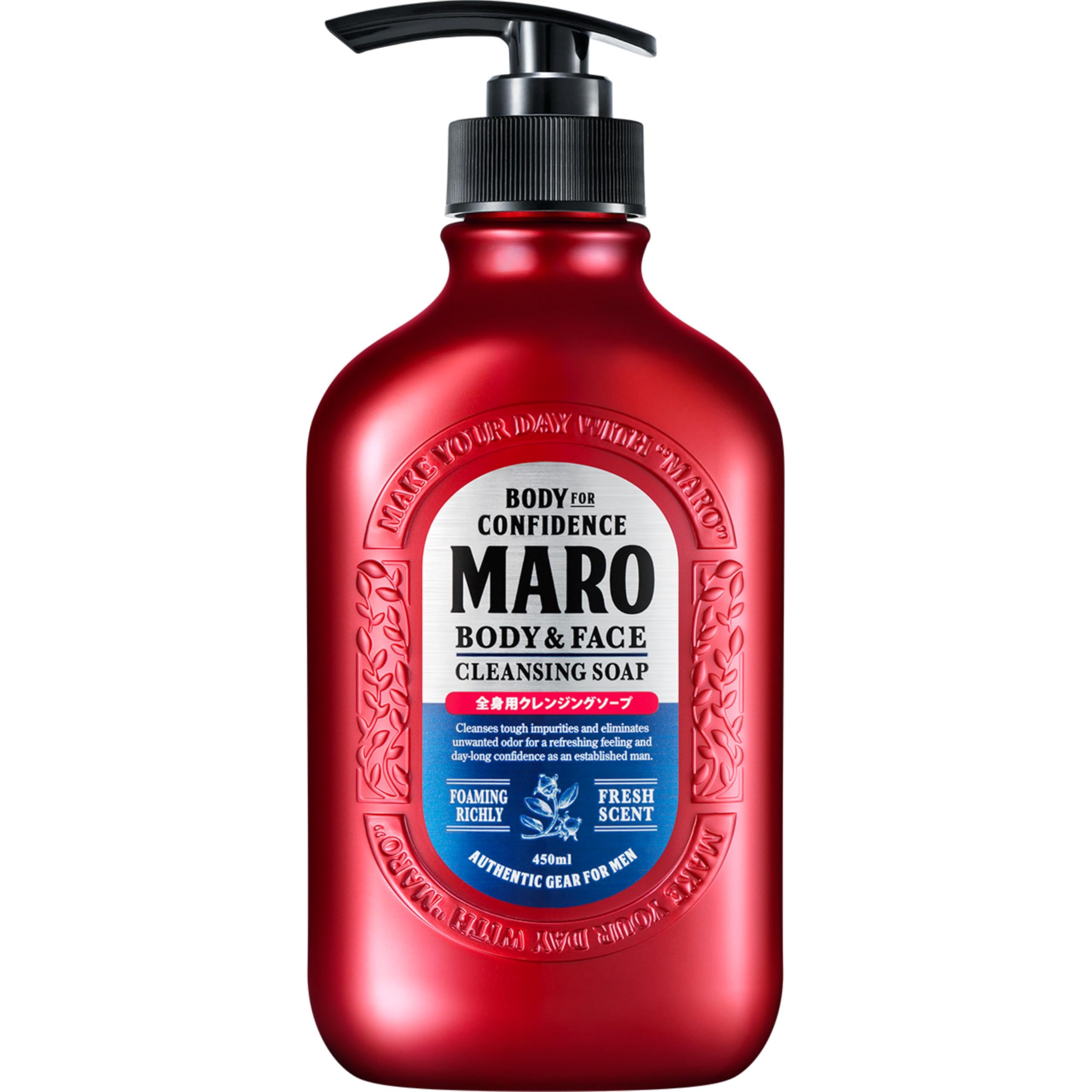 Amazon | MARO(マーロ) 全身用 ボディソープ メンズ 顔も洗える 450ml
