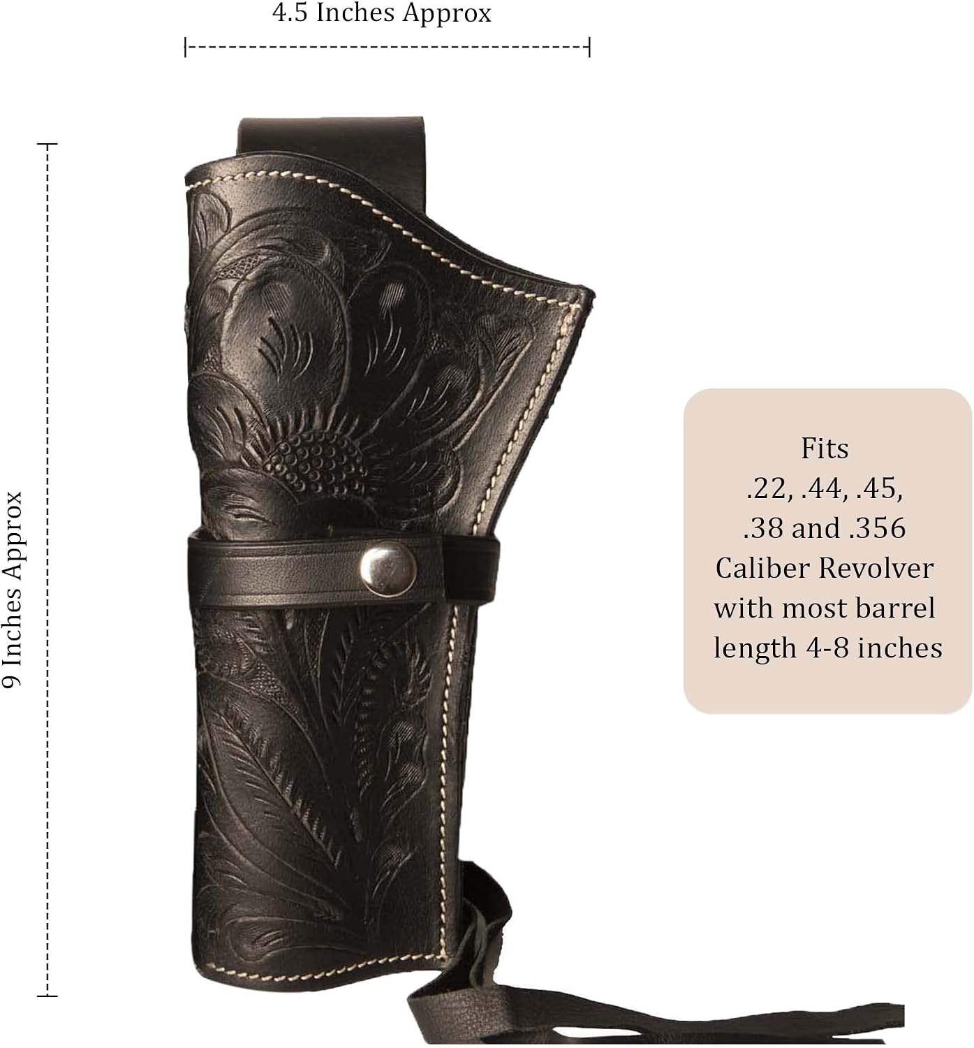 Hulara Leather Western Gun Holster Heritage Rough Rider .Colt SAA Wrangler Single Six Vaquero Uberti Cattleman Cowboy Holsters for 4.75" and 5.5" Barrel Revolvers
