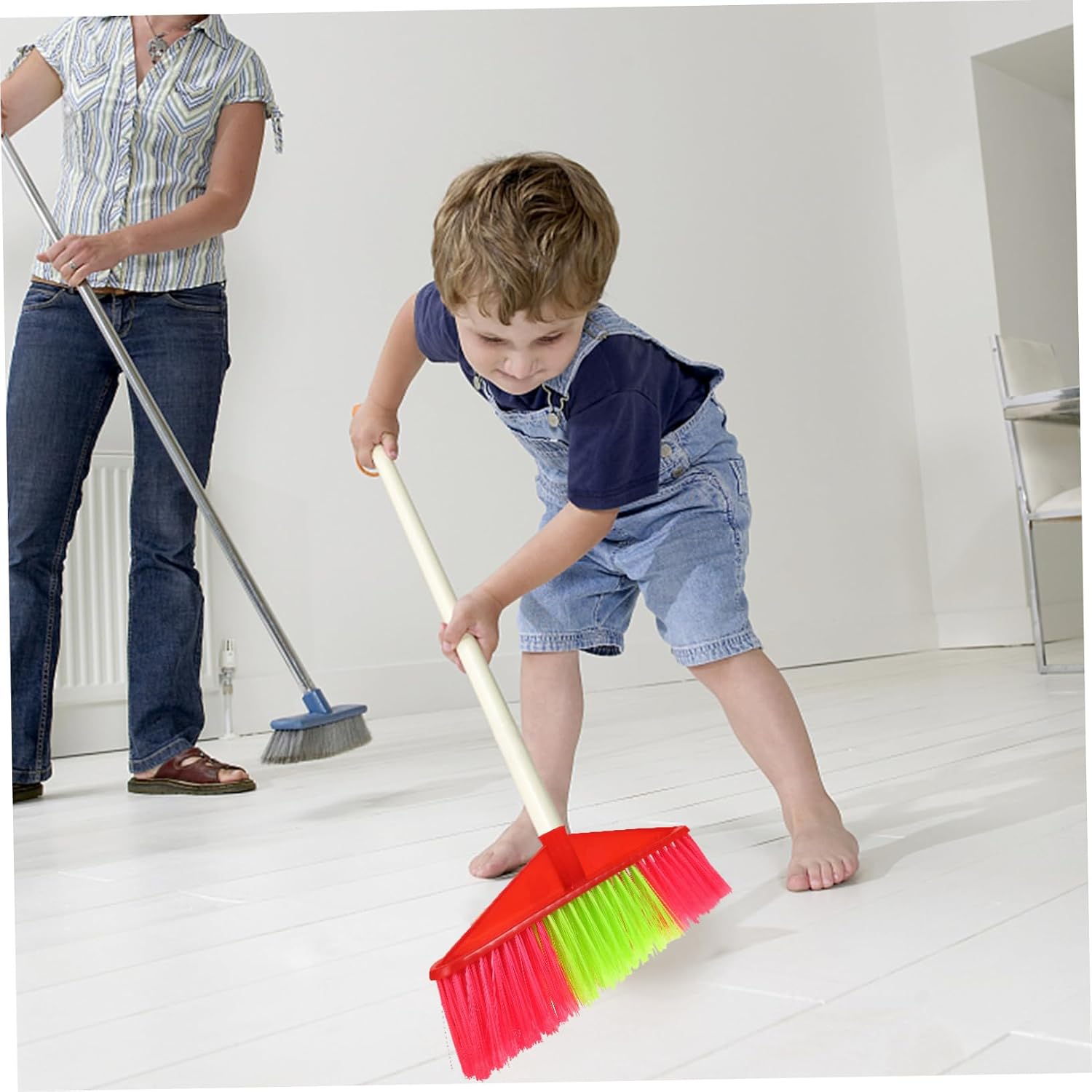 2pcs Durable Plastic Broom Head Refill for Indoor Floor Cleaning Dust Hair and Garbage Removal Home and Kitchen
