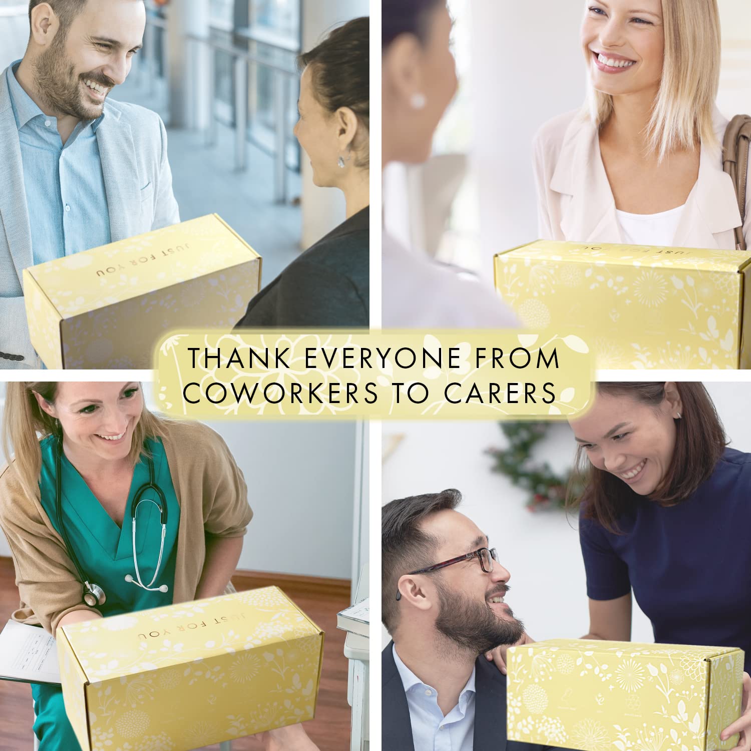 Luxe England Gifts Cesta de agradecimiento única para mujeres, el mejor regalo de agradecimiento para mujeres, colegas, personal, profesores o regalos de agradecimiento para empleados