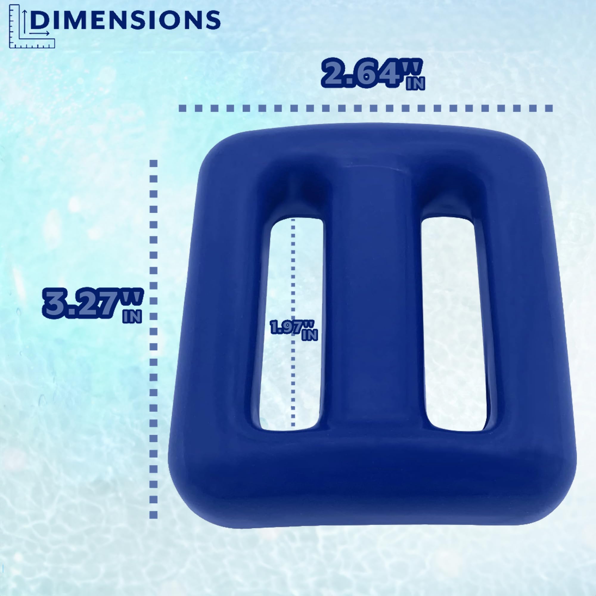 Poolzilla Diving Weight 1.1 LB(0.5 Kg) for Scuba Diving, Diving Weight in Blue, Lead Weight with Slits for Placement Along Belt