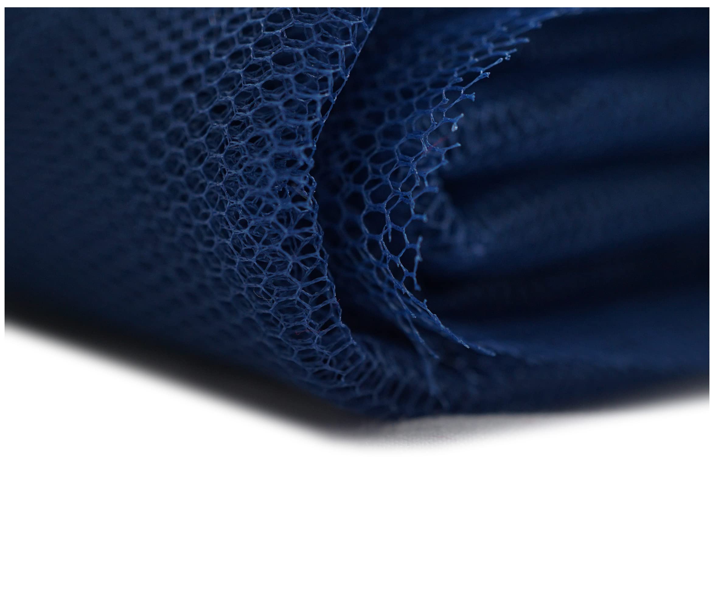 Thefabrictrade French Navy Sheer Dress Net Mesh Fabric Tutu Tulle Mesh Dancewear Stiff Flare Free Nylon Wedding Bridal Veil Material 150Cm Wide (300 X 150Cm / 118" X 60", )
