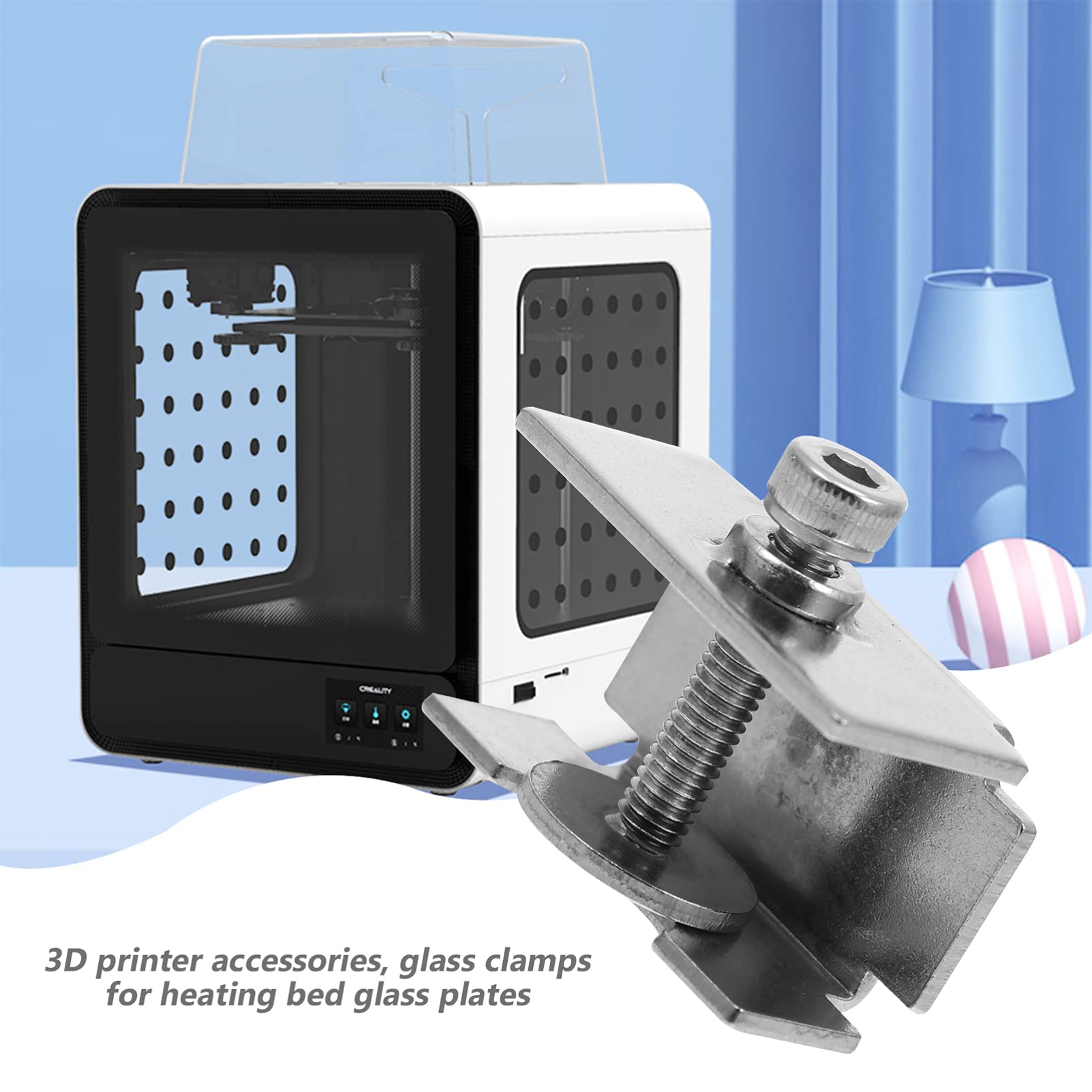 Mobestech 12stücke Glasbett-clips Drucker Verstellbare Halterungen Für Heizbett-glasplatten Praktische Zubehörteile Für Verschiedene Drucker Optimal Für Unterschiedliche Anwendungen