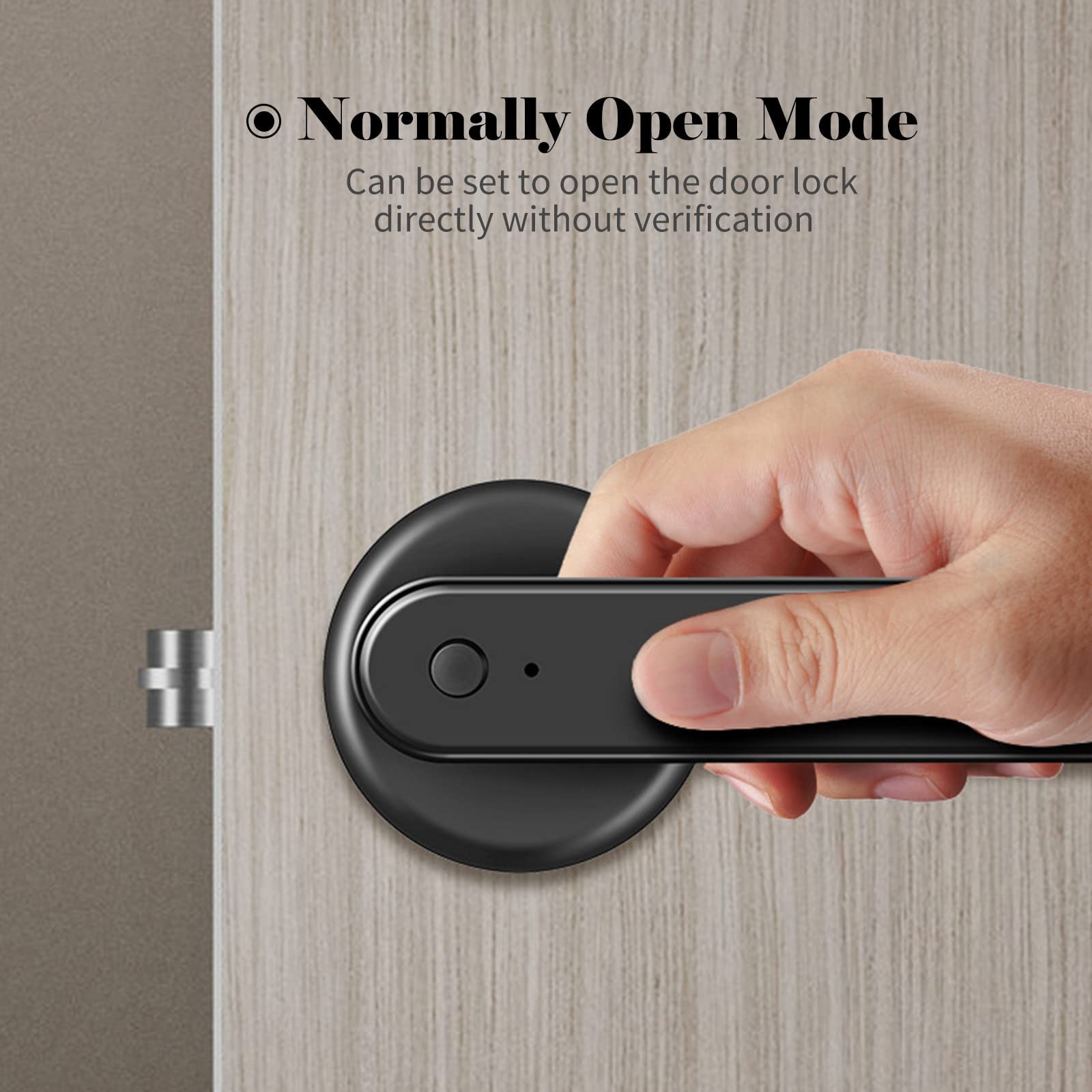 Ejoyous Serrure de Porte à Empreintes Digitales, Électronique 4 en 1 avec Clavier Tactile, Serrure Intelligente pour Maison et Chambre