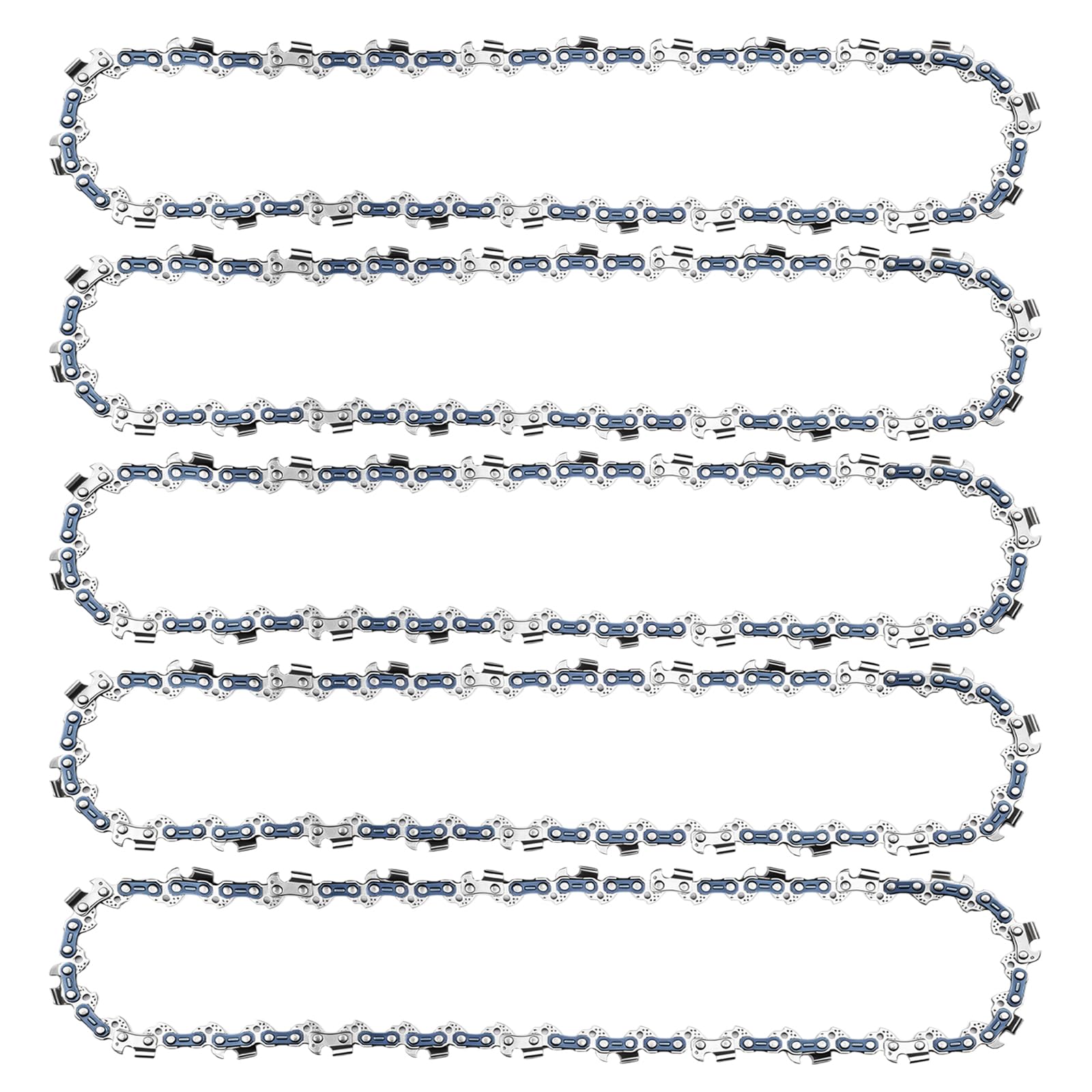 5 Pack Chainsaw Chain, 14 Inch (35cm) Replacement Saw Chain, 3/8" LP Pitch, .043" Gauge, 52 Drive Links, Chainsaw Parts for Bosch, Karcher, Husqvarna, Makita and More