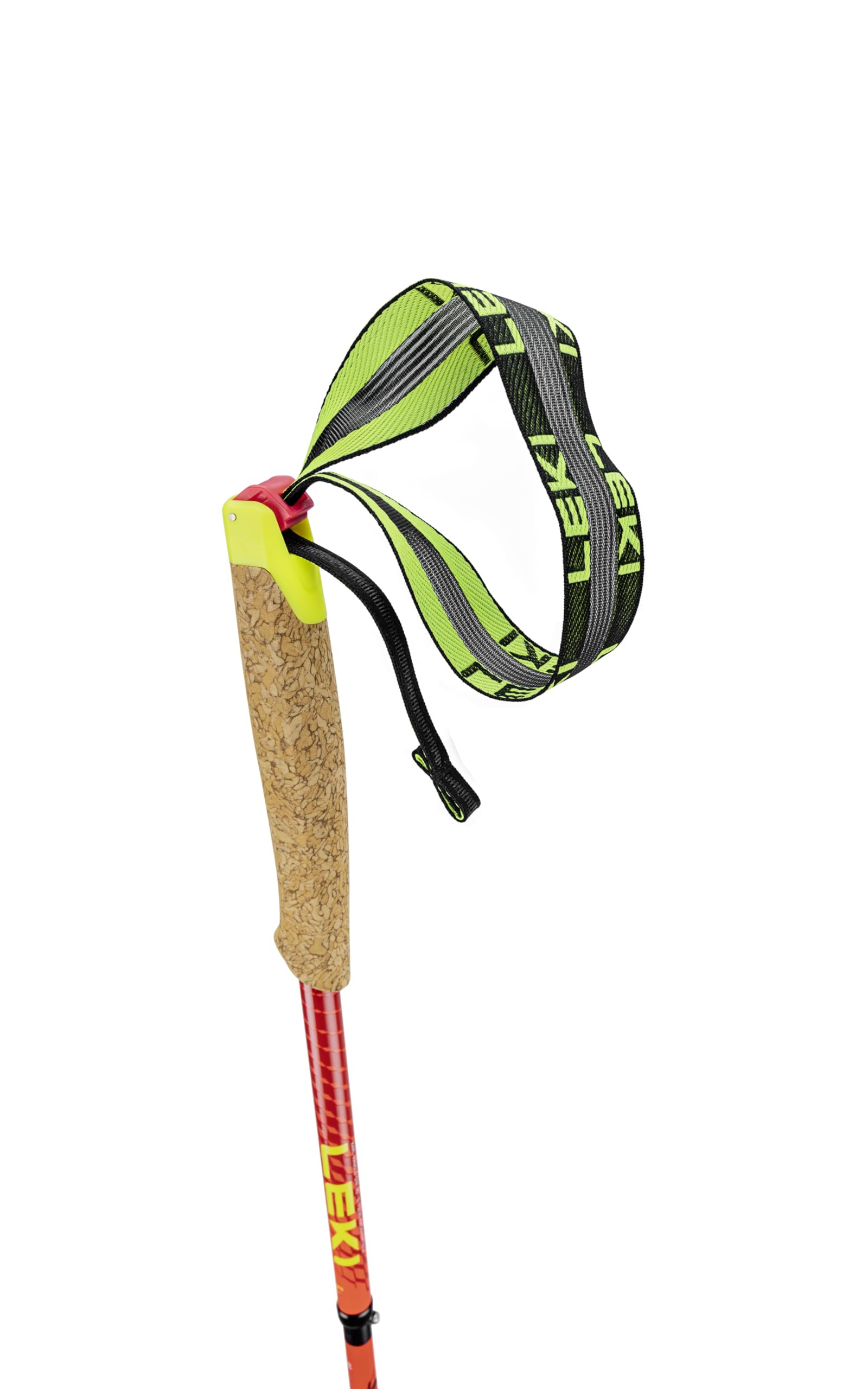 Leki Neotrail Pro FX.One Superlite - Bastones de Senderismo Ligeros Plegables de Carbono para Senderismo y Trail Running, Carbono Natural, Rojo Brillante y Rojo rubí
