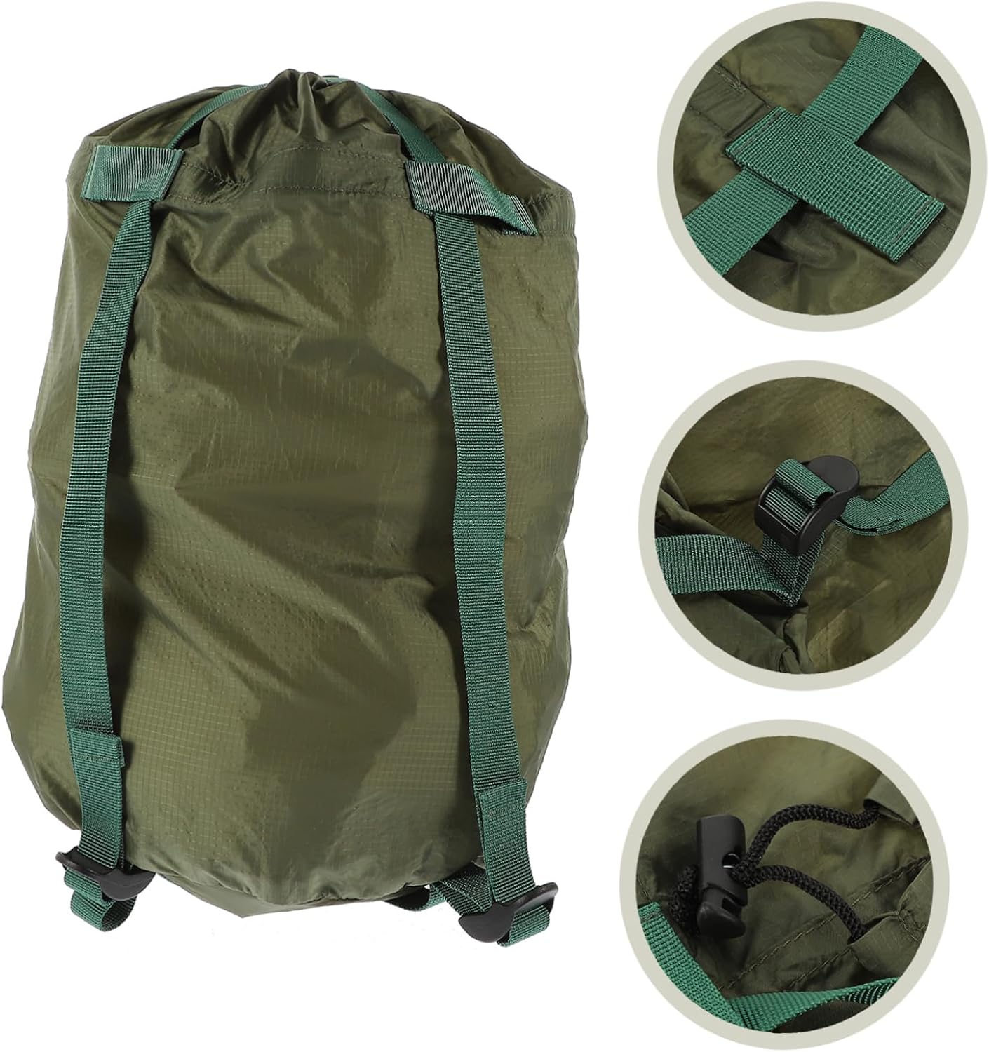 Compression Sack Portable Quilts Storage Bags for Camping Hiking Durable Compression Bag for Adults Lightweight Secure Design Green