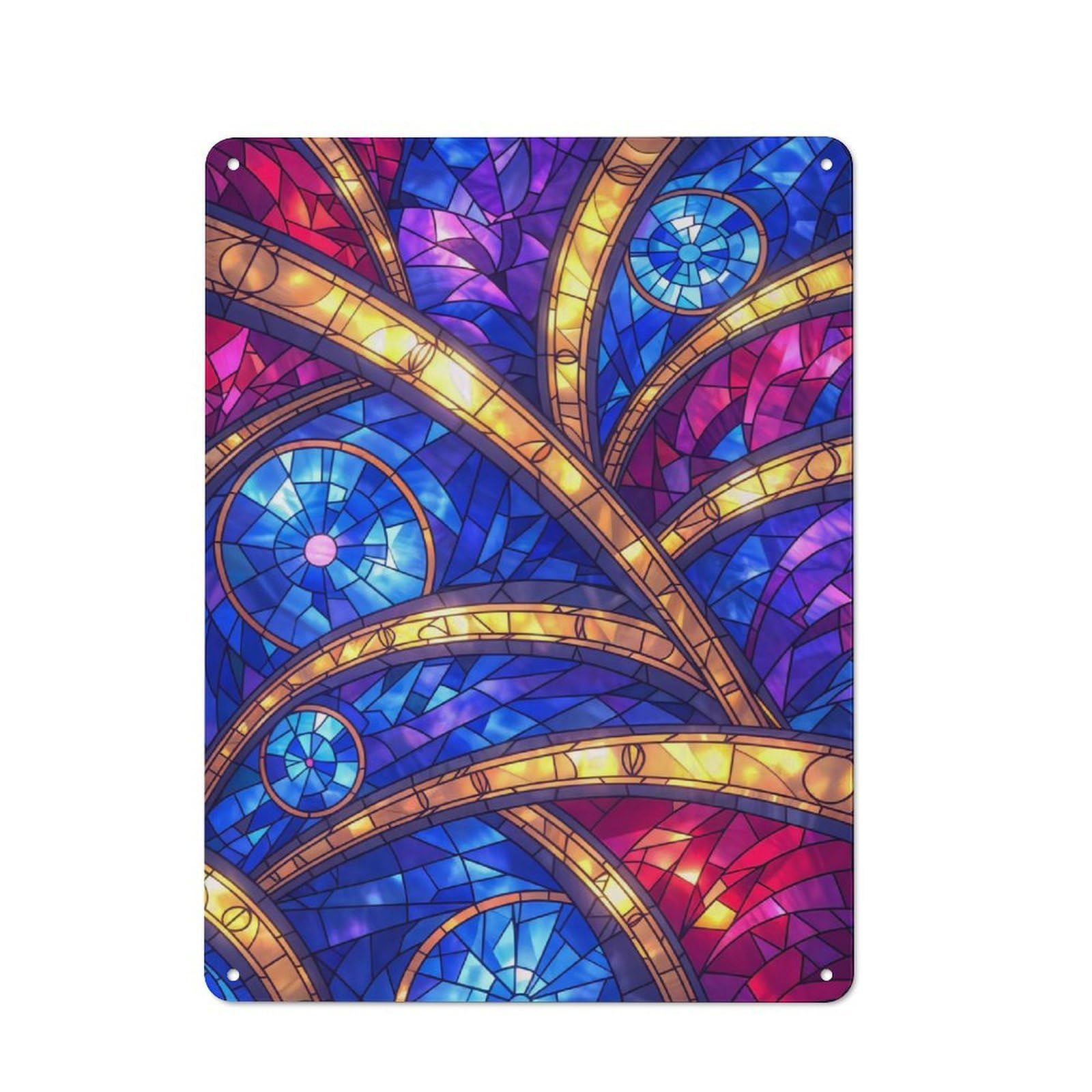 Junmoney Style-14 For Guest Room Or Hallway, Celestial Patterns Vintage Metal Sign 40X30cm, New-Space Wall Decor For Home Decor Collectors