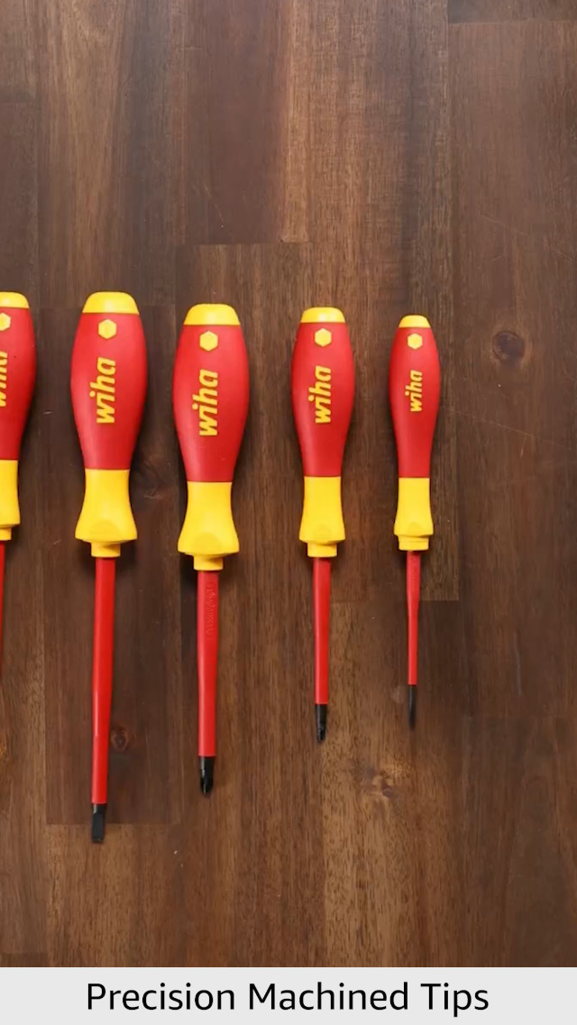 Wiha 00833 Softfinish® Electric Sl/Ph Screwdriver Set, 6 Piece | Power