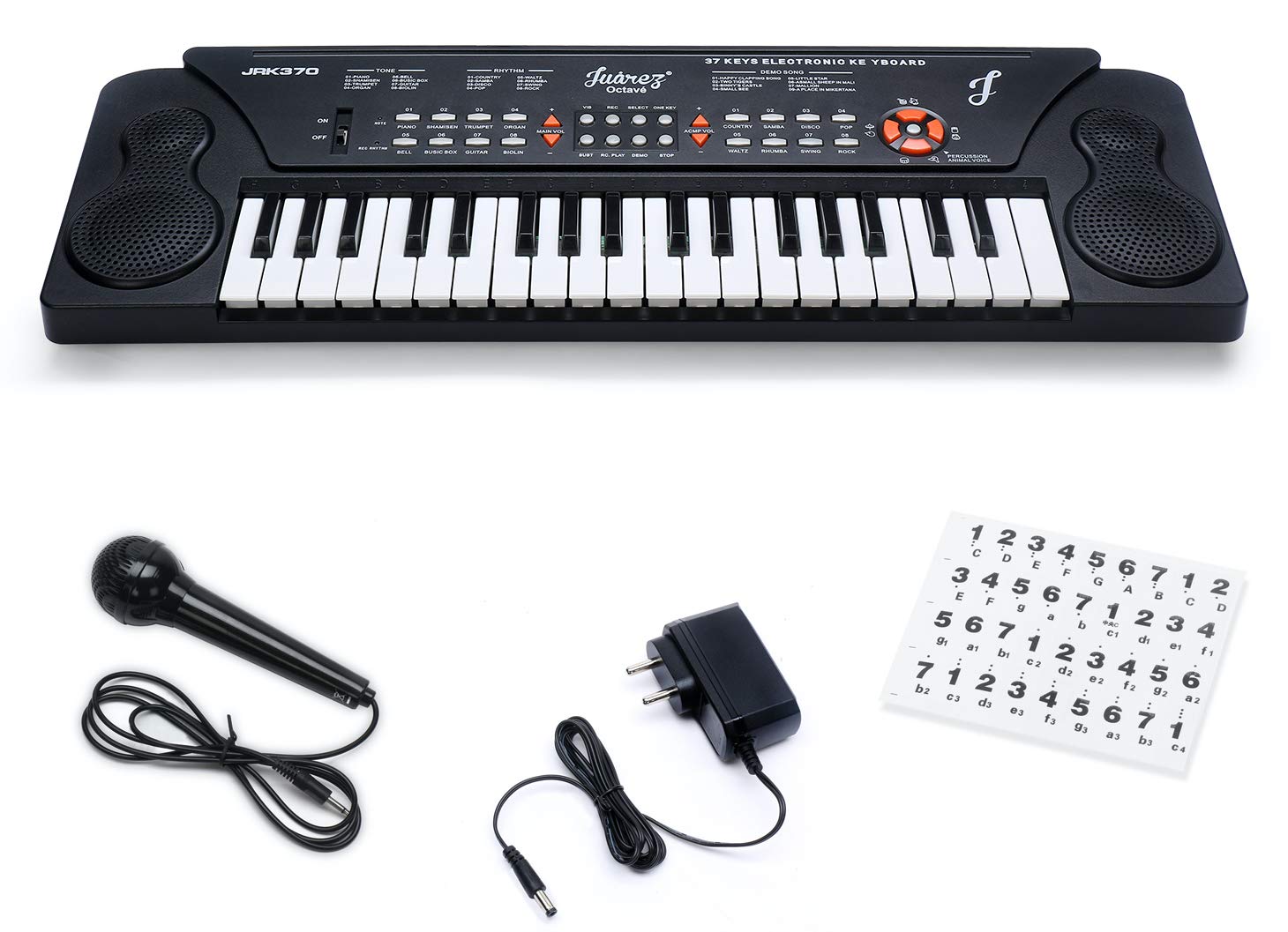 JUAREZ Octavé JRK370 37-Key Portable Electronic Keyboard Piano | 8