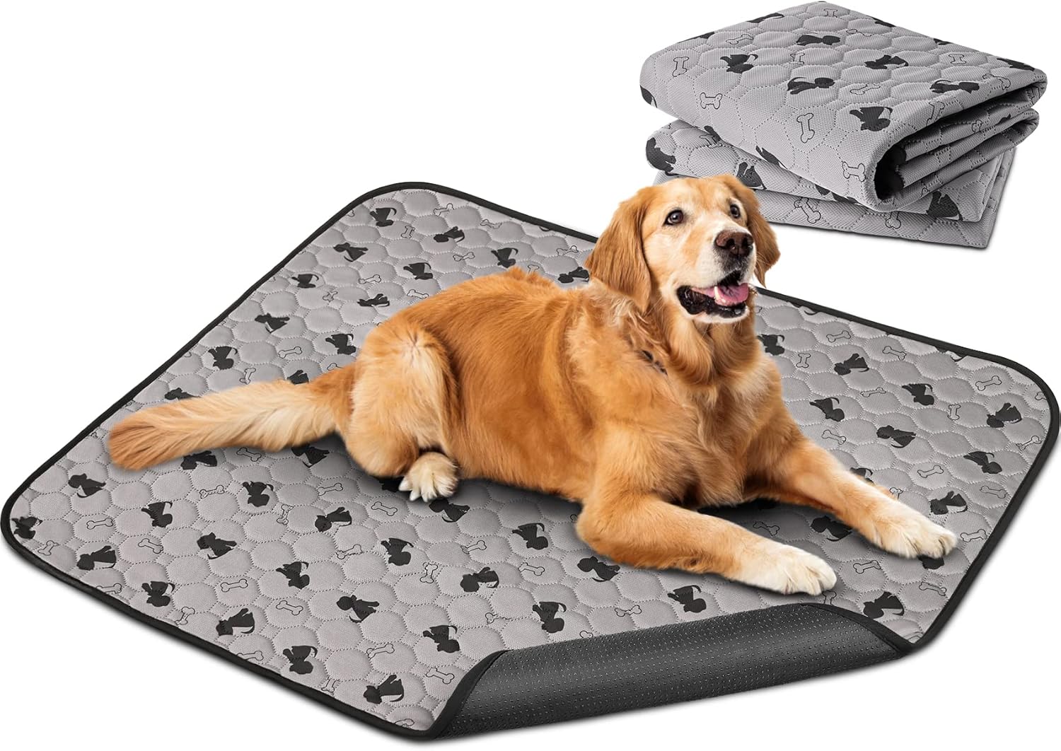 Petbobi 2 Pack Washable Pee Pads for Dogs, Waterproof Non