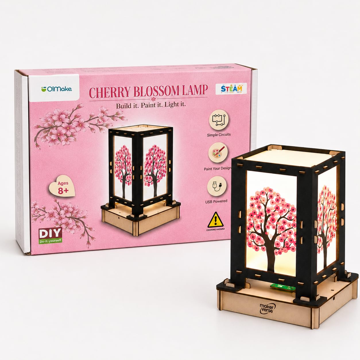 DIY Cherry Blossom Night Lamp | Great Gift for Girls from 8-14 Years | DIY Electricity Kit | Science Project | STEM Toy | USB C | Make Once Use Forever-image-38