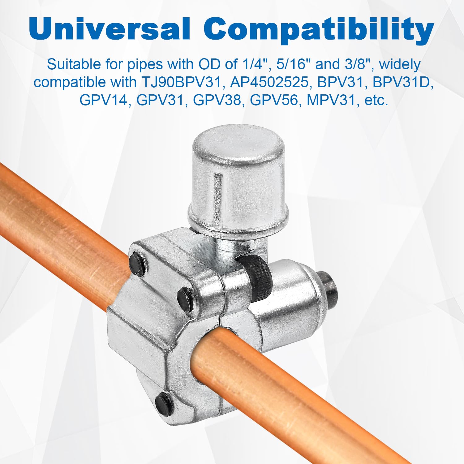 Gosknor 10pz BPV-31 Valvola Perforante Proiettile e 10 Chiavi Esagonali e 20 Adattatori, Compatibile con Tubi Diametro Esterno da 1/4" 5/16" 3/8" Sostituisce TJ90BPV31,AP4502525,BPV31D,GPV14,MPV31