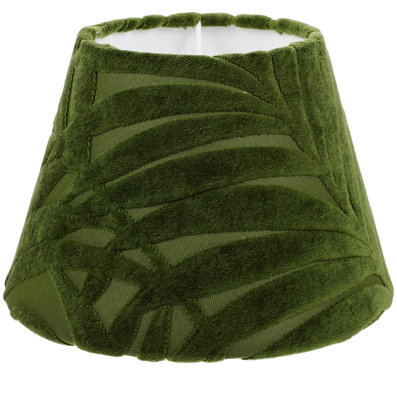 Luxshiny Abat-Jour En Tissu 7.87X7.87X5.51 Pouces Avec Motif Feuilles En Relief Pour Lampe De Bureau Et Chevet Décoratif Convient Salon Et Chambre