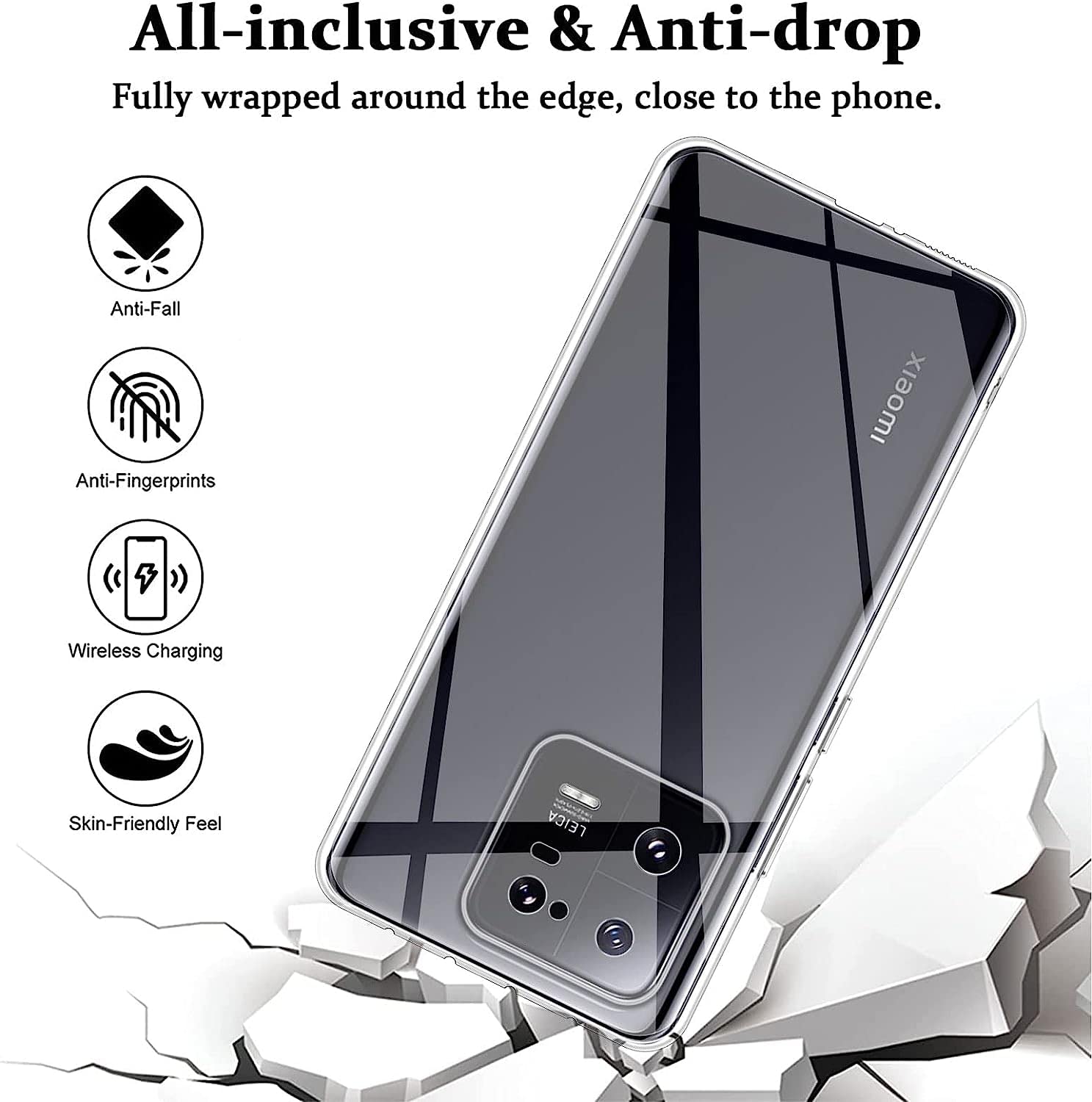 Captor Cover Trasparente Anti-Giallo Per Xiaomi Redmi Note 13 Pro Plus 5G – Custodia TPU Morbida Con Protezione Fotocamera