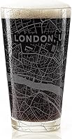 Vista 110 de ALBUQUERQUE NEW MEXICO Engraved City Street Map Beer Pint Glass Perfect Drinking Gift Idea & Unique Decor!