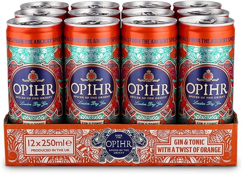Opihr Gin and Tonic with a Twist of Orange Ready to Drink Cocktail, 6.5