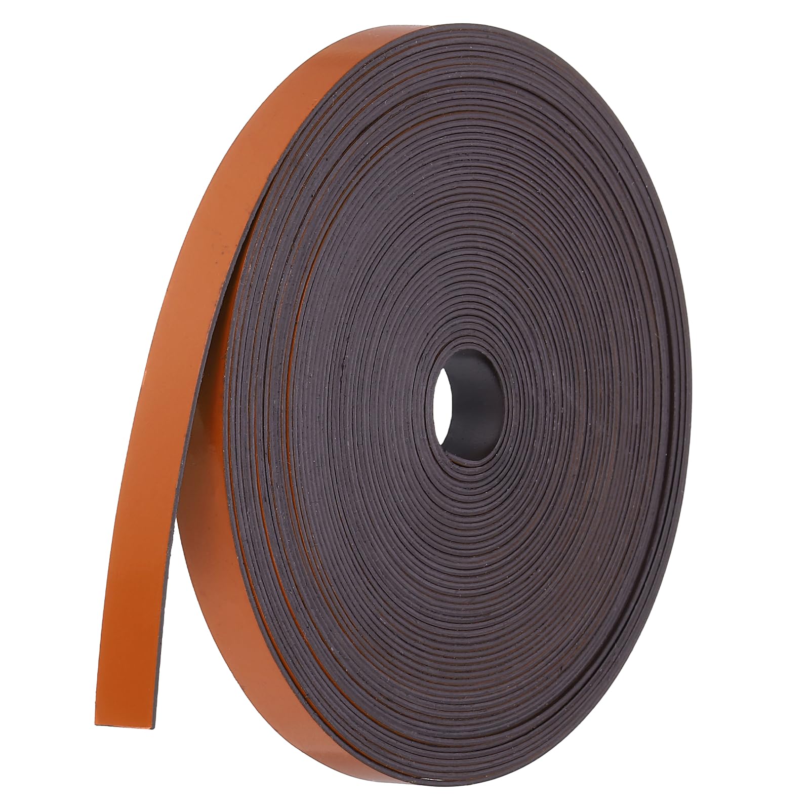 PATIKIL Magnetic Strip Roll, 32.8ft x 0.4" Fridge Magnets Tape Flexible Writable Dry Erase Refrigerator Magnet Sticker Label with Adhesive Back Sheet for DIY Craft Whiteboard, Orange