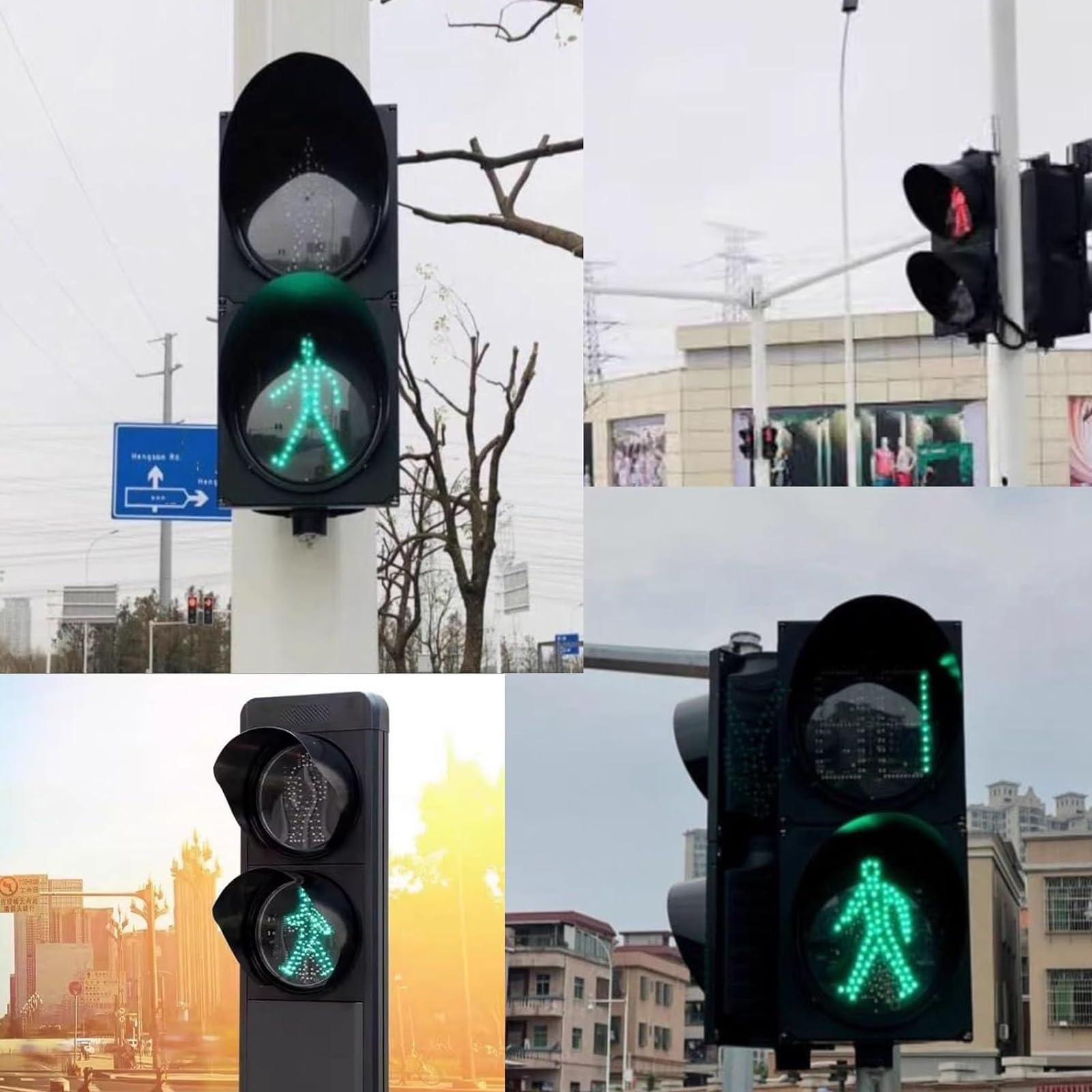 Lampka świetlna dla pieszych w kształcie humanoidalnego – 200 mm, czerwona/zielona, na wędrówki dla pieszych, bramy kampusowe, plac budowy, centra handlowe – 12 V lampka kontrolna prądu