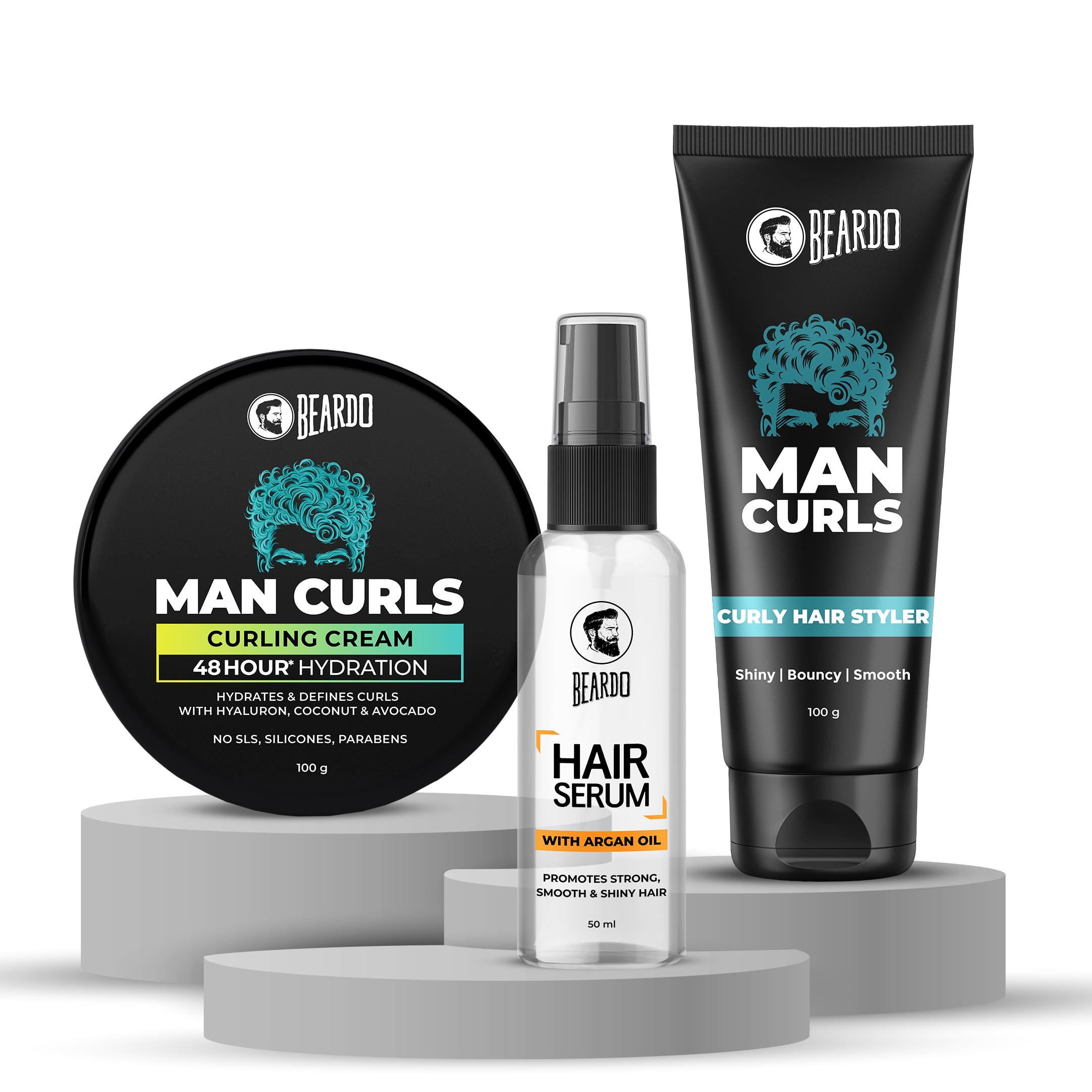 Beardo Man Curls Triple Styling Kit 50 ml - Image 1