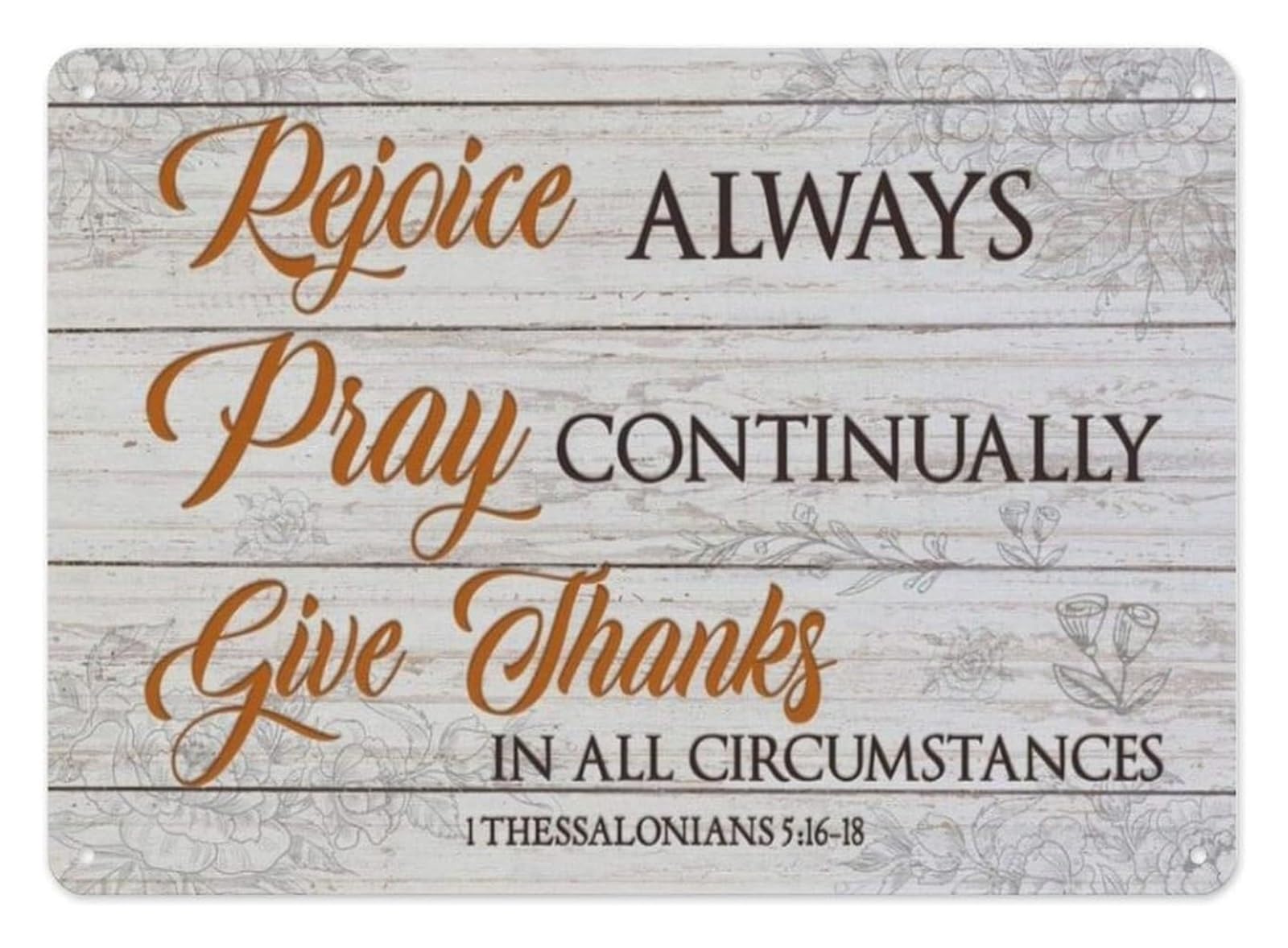 IDGTTLDF Distressed Metal Sign Joyful Heart Thankful Christian Artwork For Apartment Condo Rv Camper Cabin Dorm 8 X 12 inch