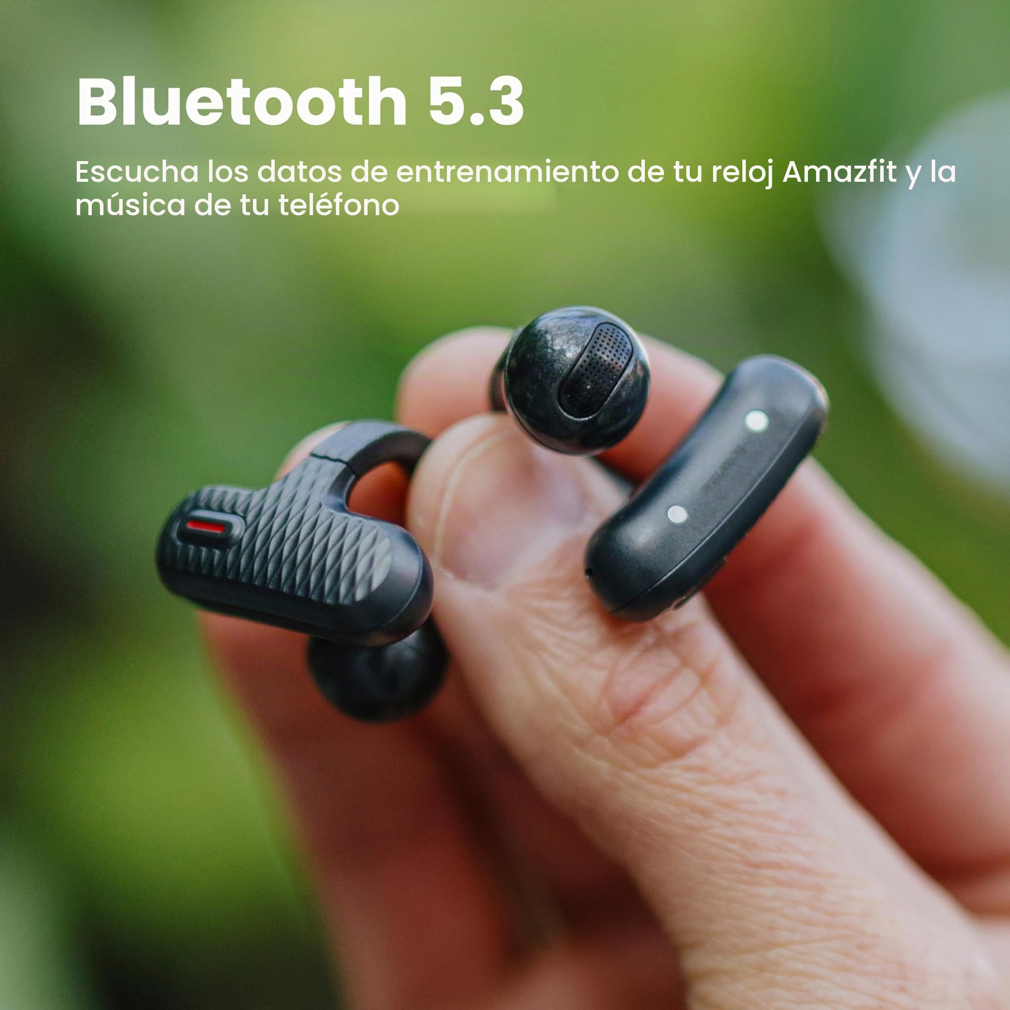 Amazfit Up OWS - Auriculares Bluetooth 5.3, Auriculares inalámbricos de oído Abierto con Control táctil fácil, IPX 4, Resistente al Agua, reducción de Ruido de Fondo AI, Auriculares compatibles con