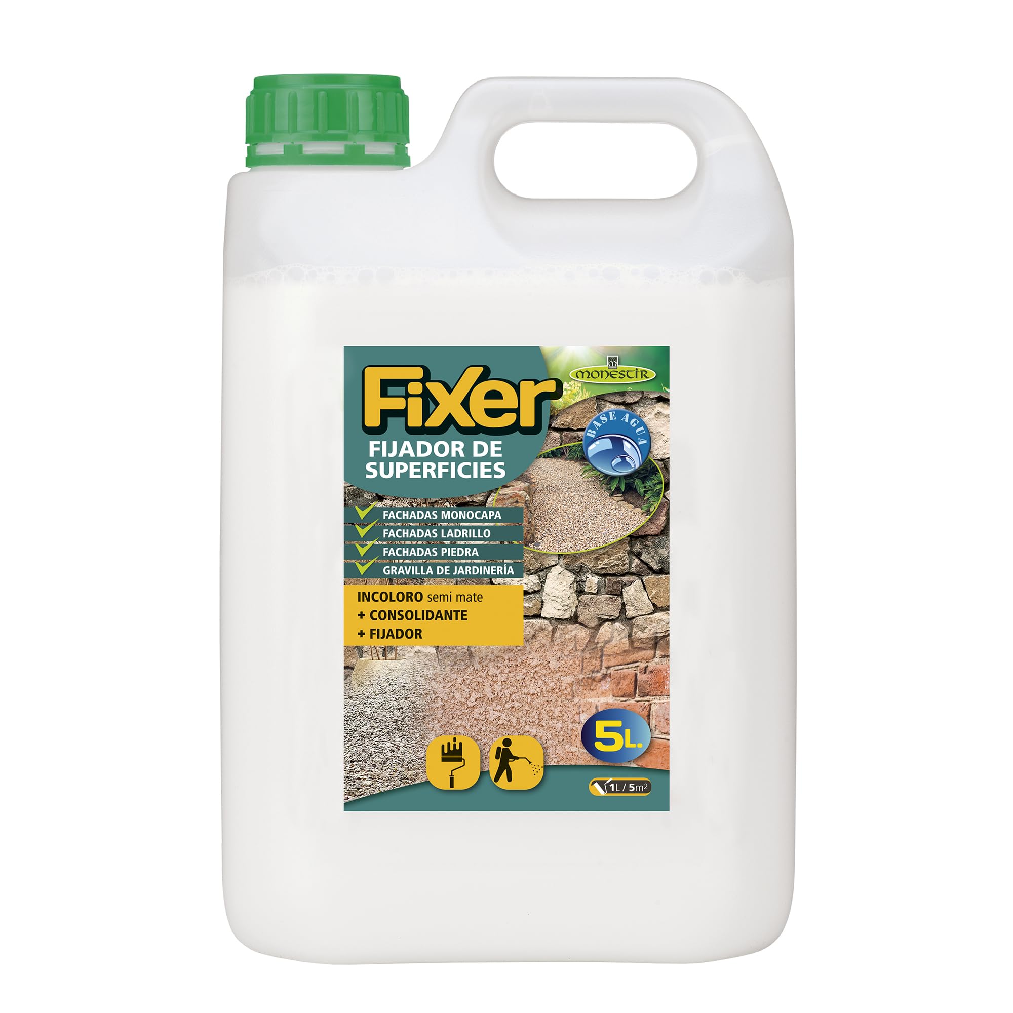 FIXER Fijador de Superfícies Incoloro Semi Mate 5L MONESTIR